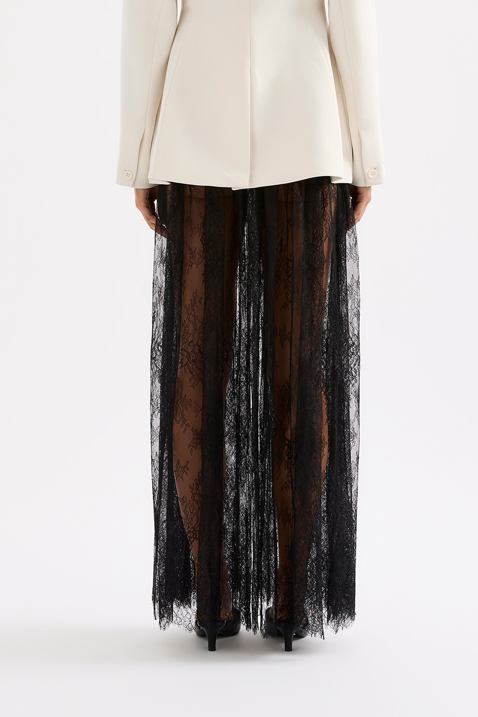 Sian Lace Maxi Skirt Black 