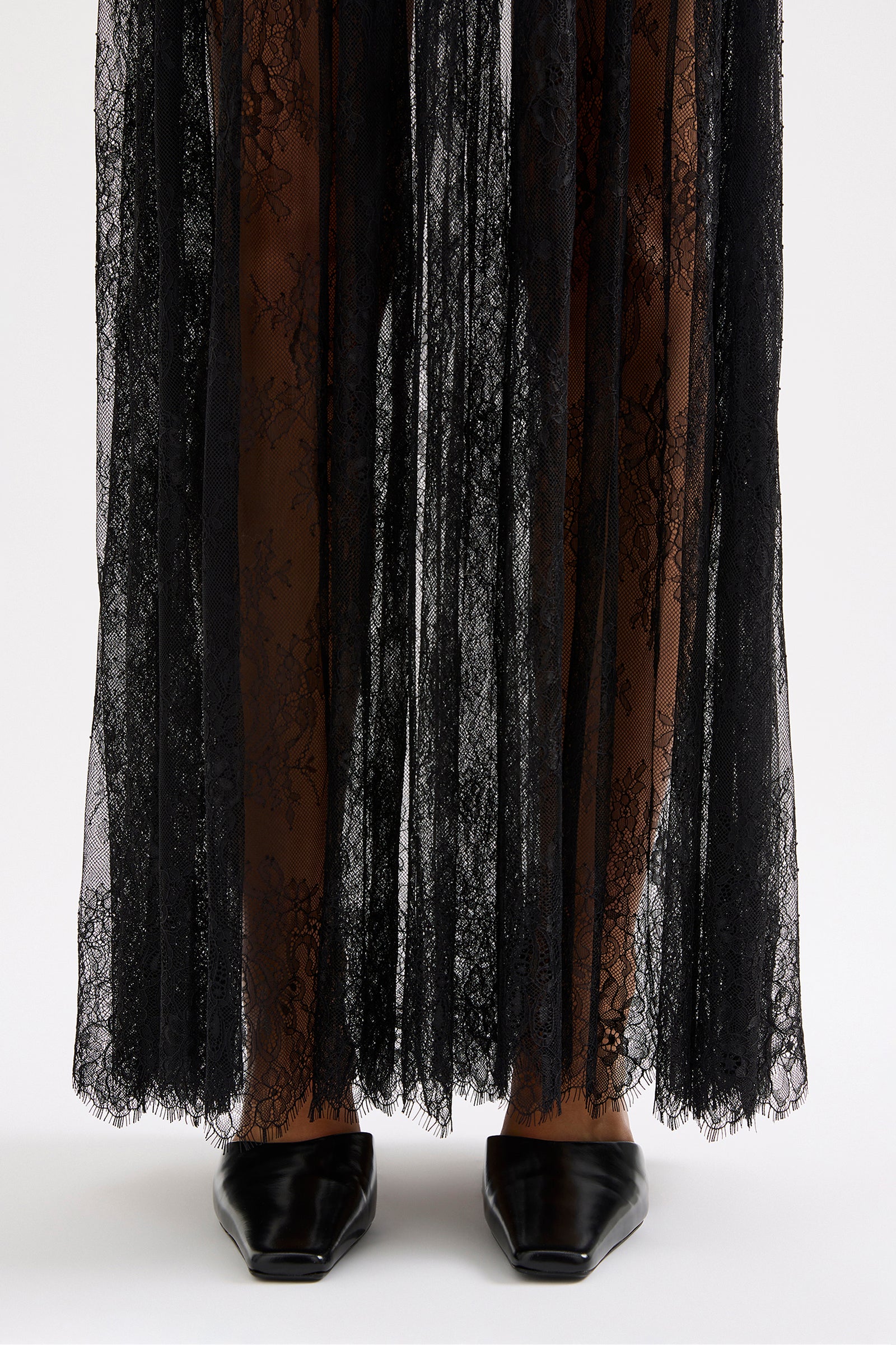 Sian Lace Maxi Skirt Black 