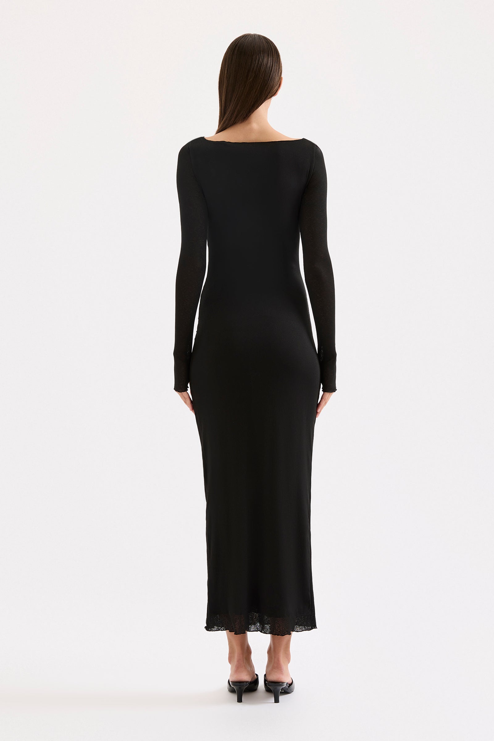 Dalton Mesh Maxi Dress Black 