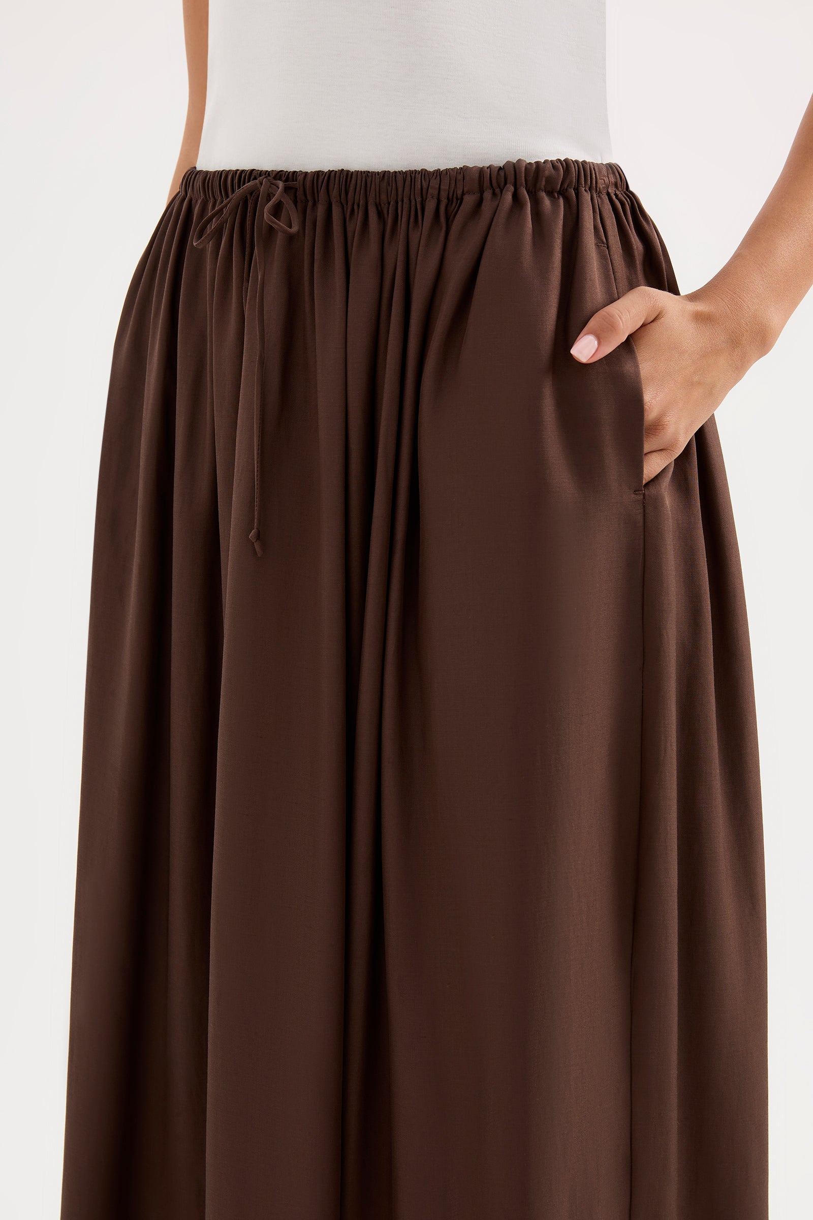 Leandra Maxi Skirt Chocolate 