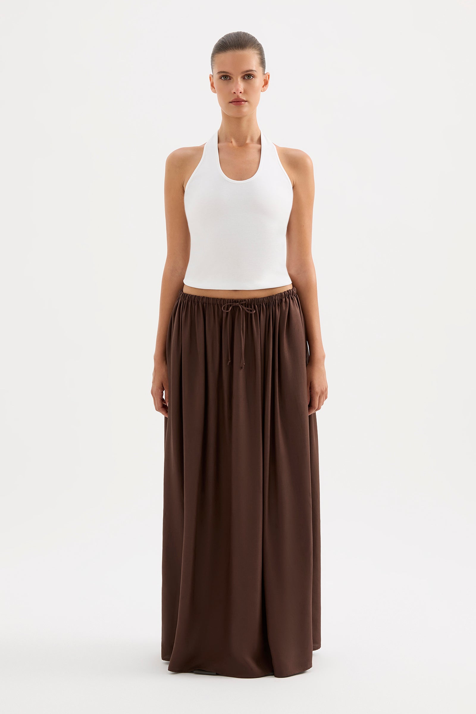 Leandra Maxi Skirt Chocolate 