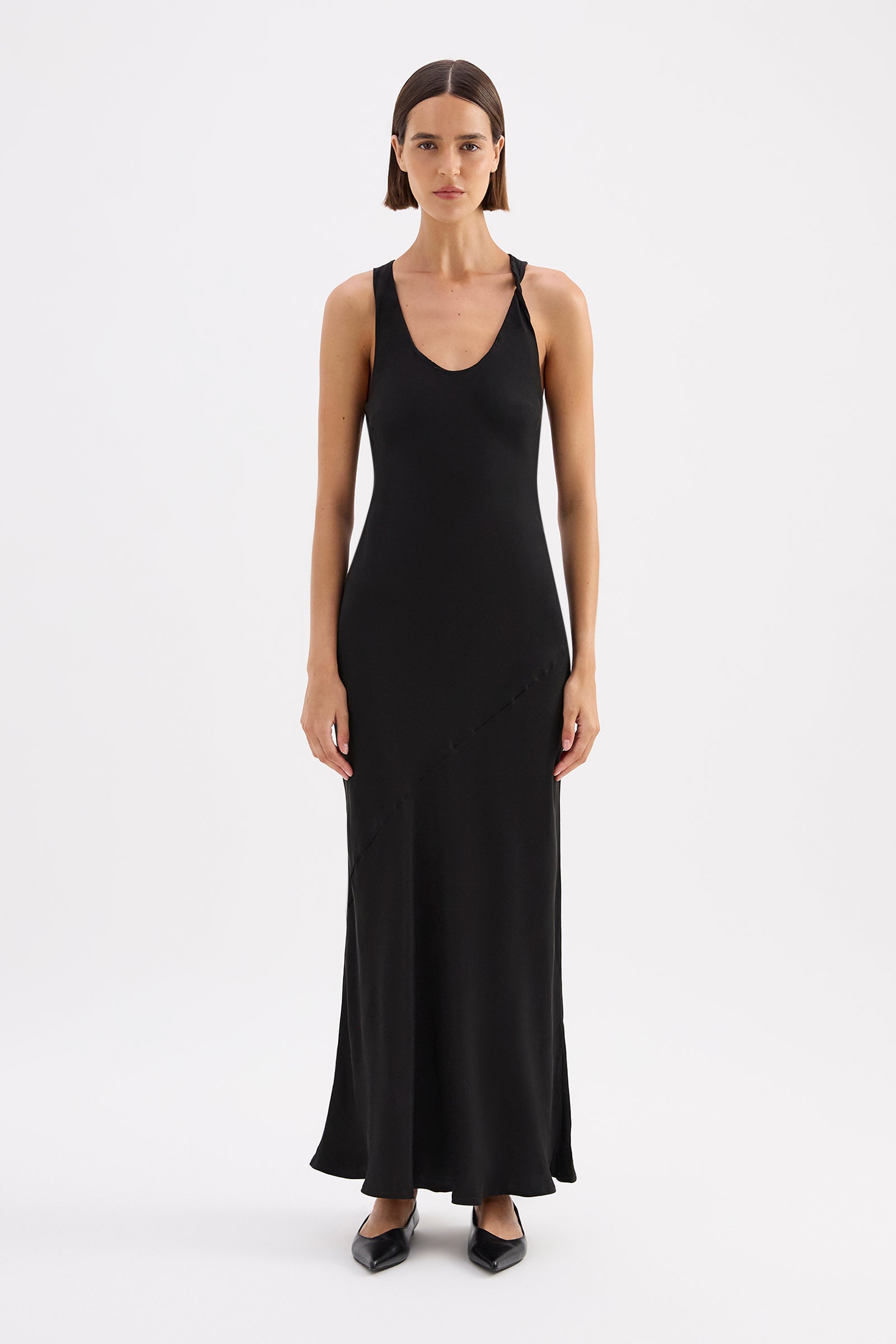 Amaya Cupro Dress Black 
