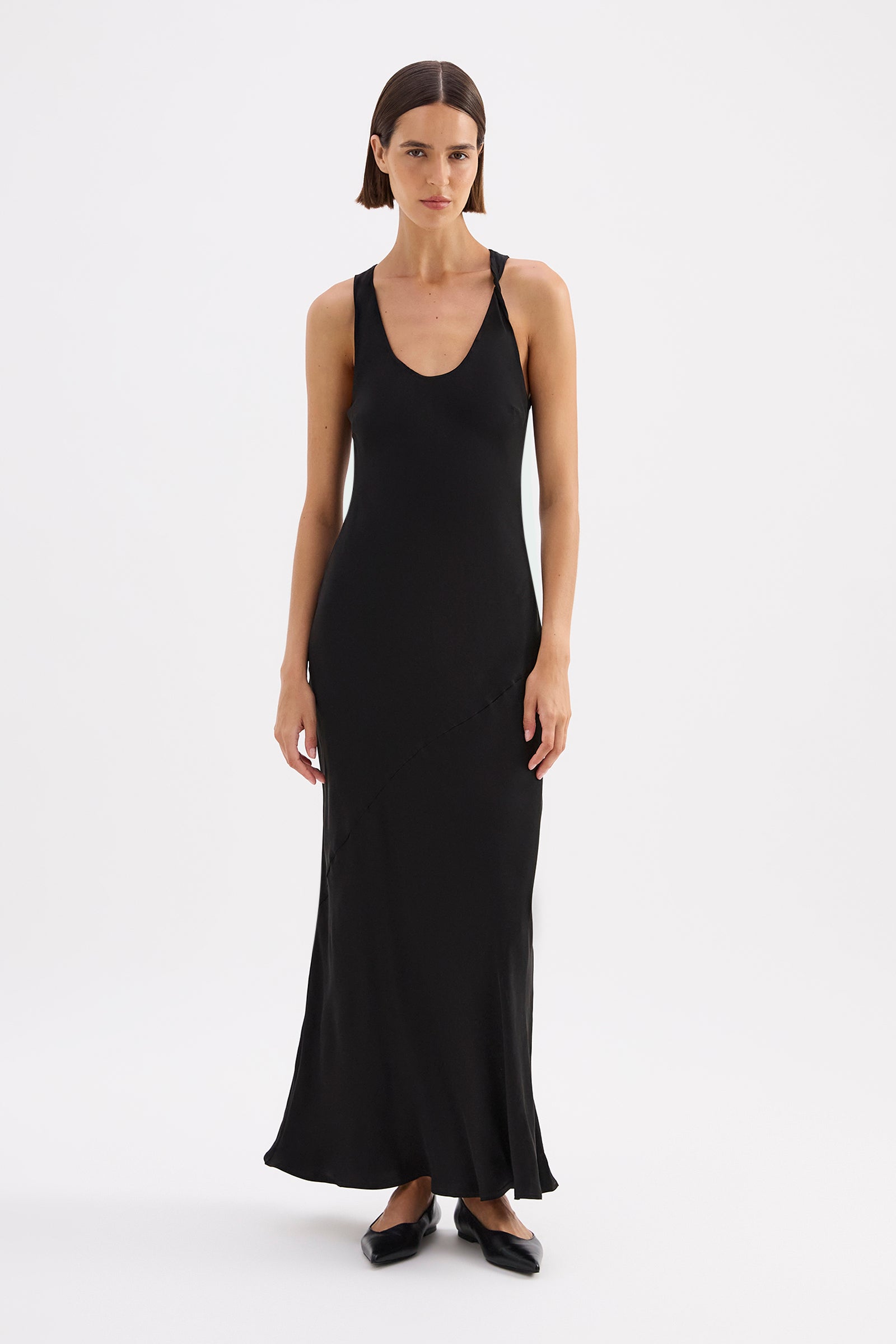 Amaya Cupro Dress Black 