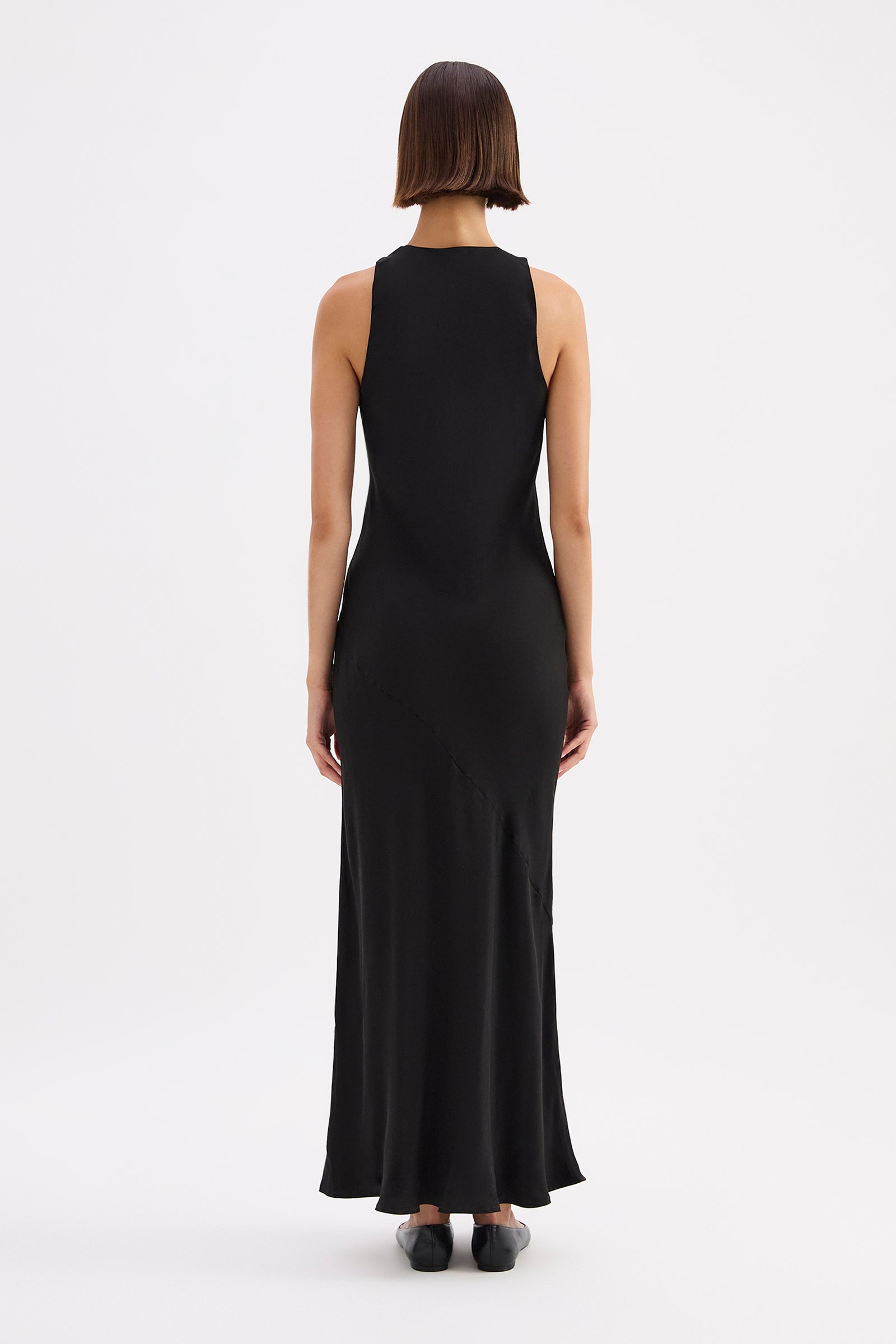 Amaya Cupro Dress Black 