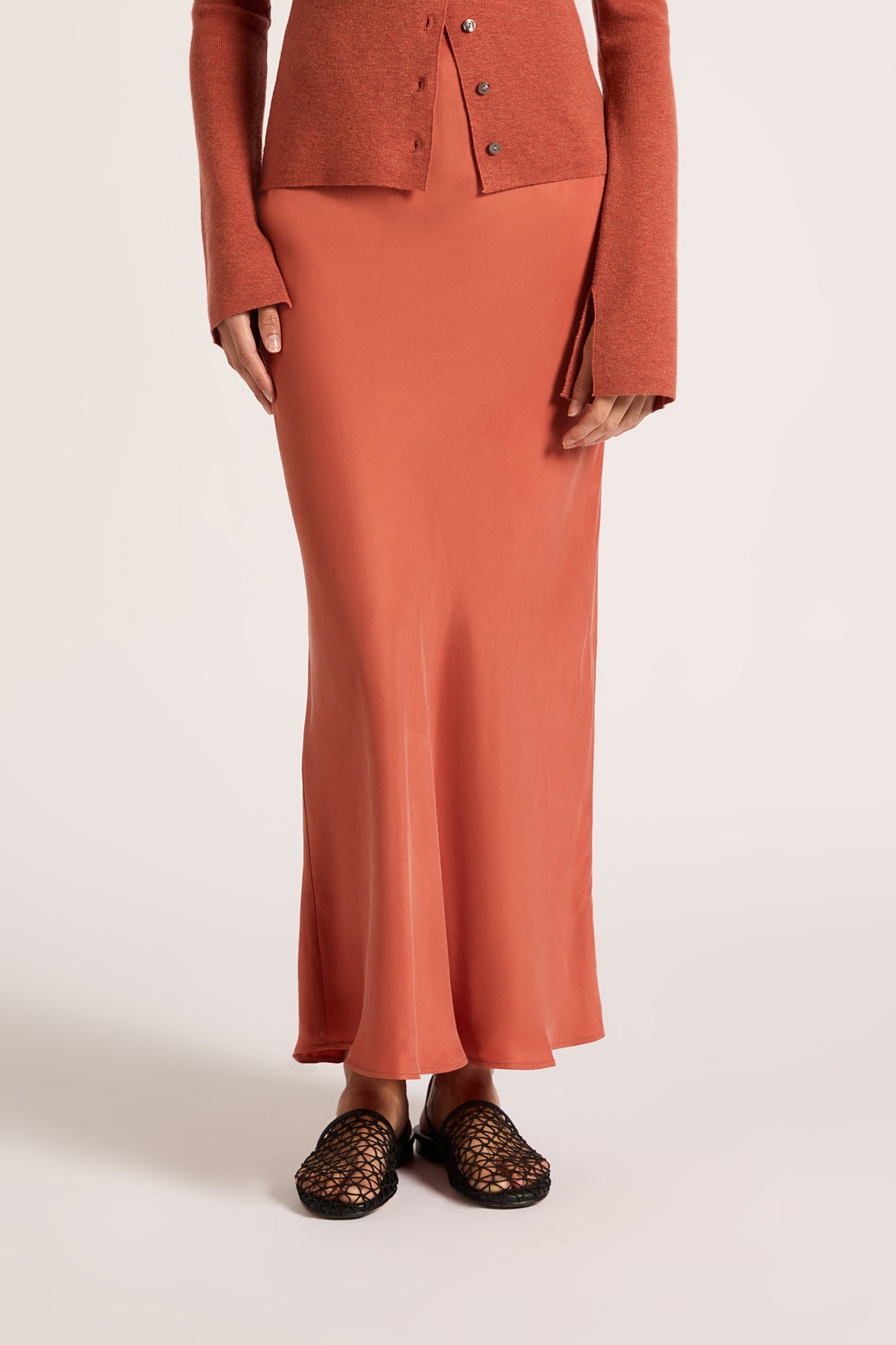 Lea Cupro Skirt Rose 