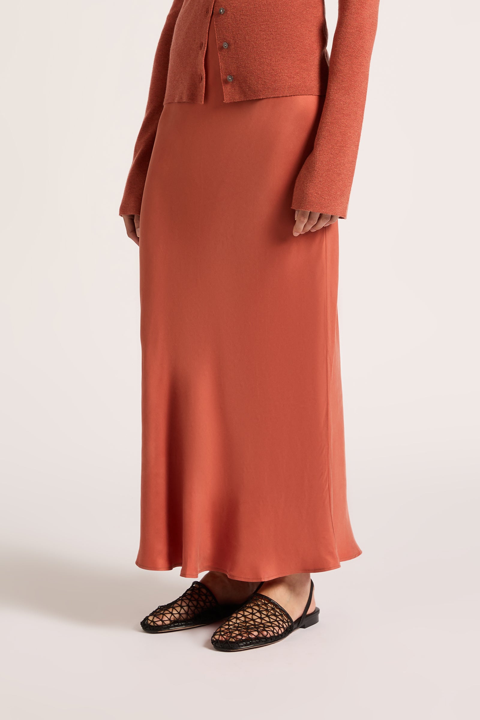 Lea Cupro Skirt Rose 