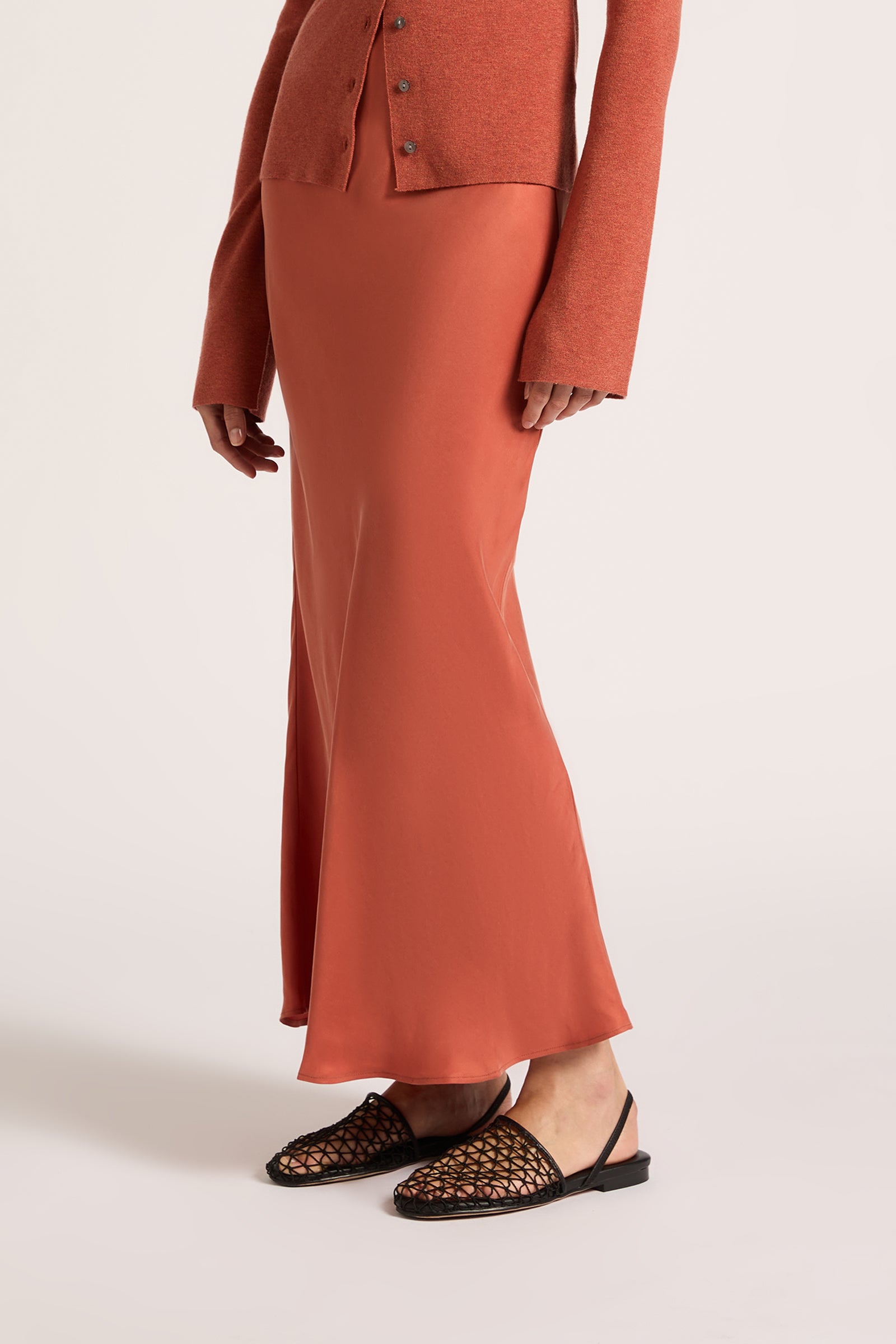 Lea Cupro Skirt Rose 
