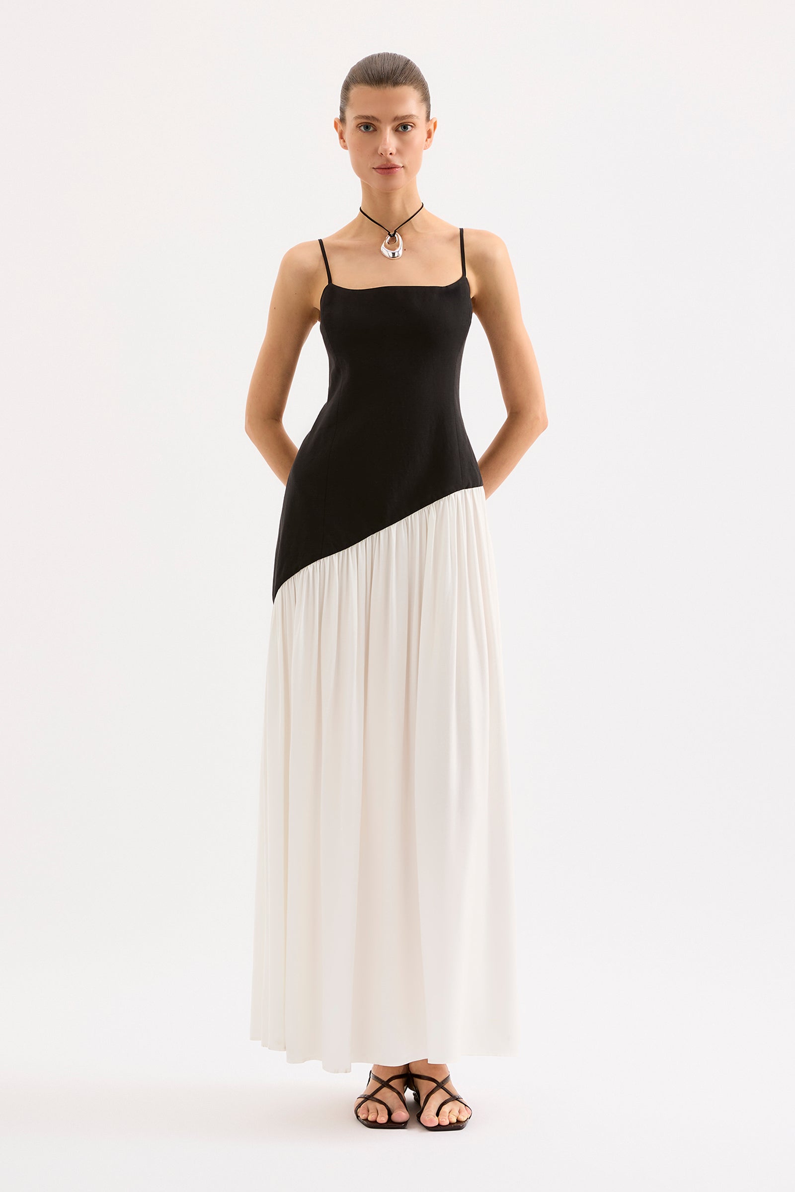 Cosette Maxi Dress Black Splice 