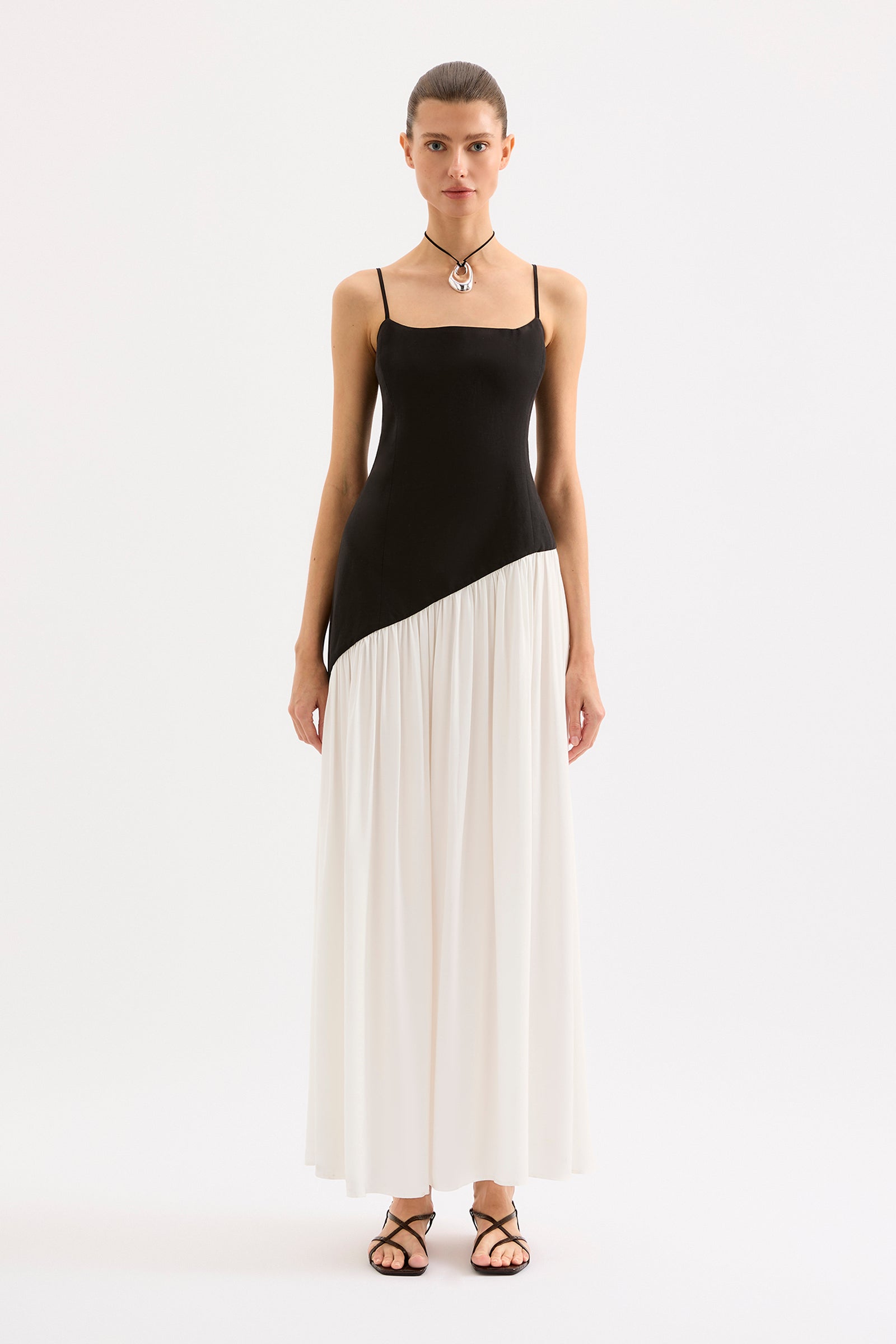 Cosette Maxi Dress Black Splice 