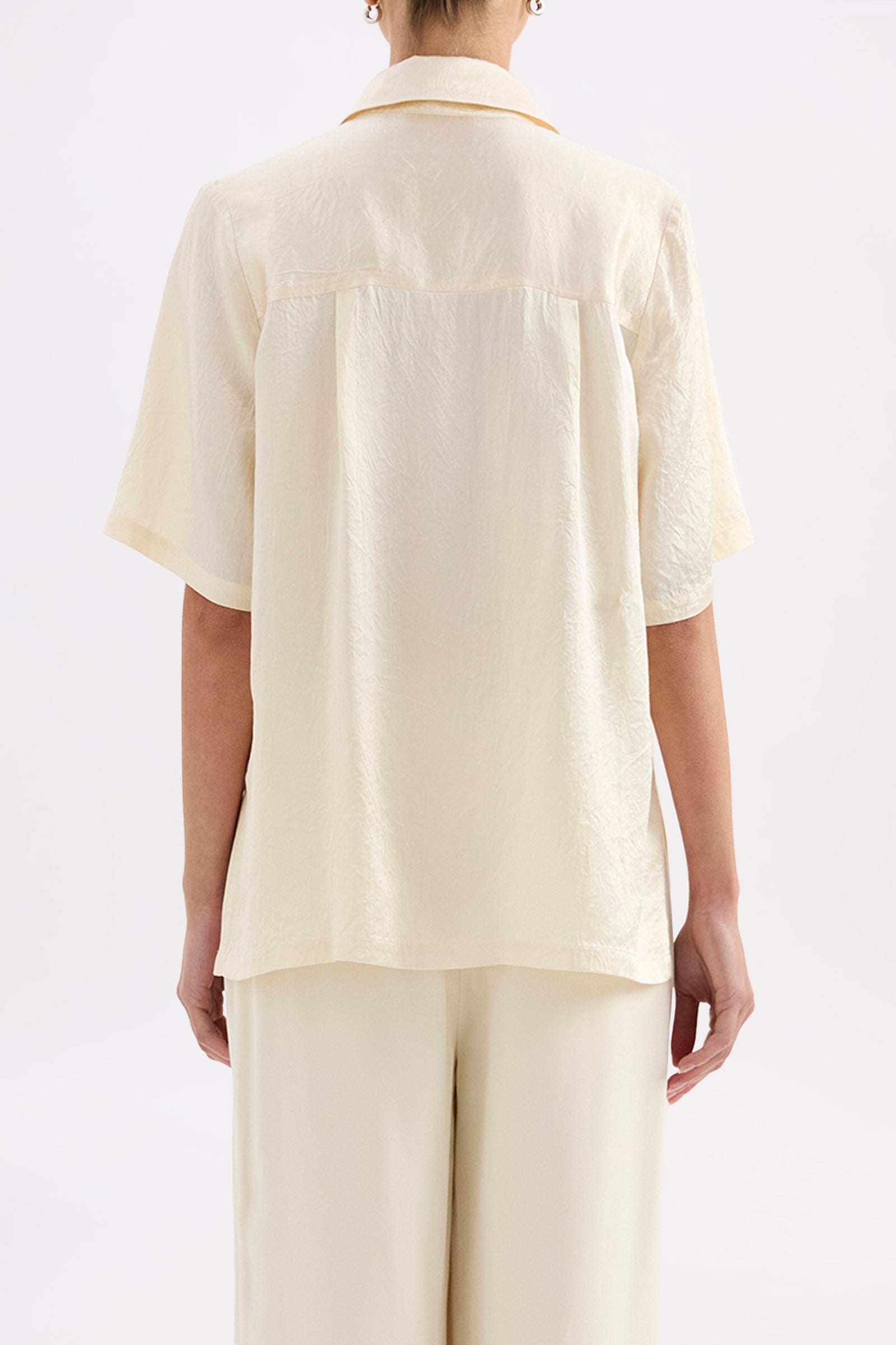 Allegra Satin Shirt Champagne 