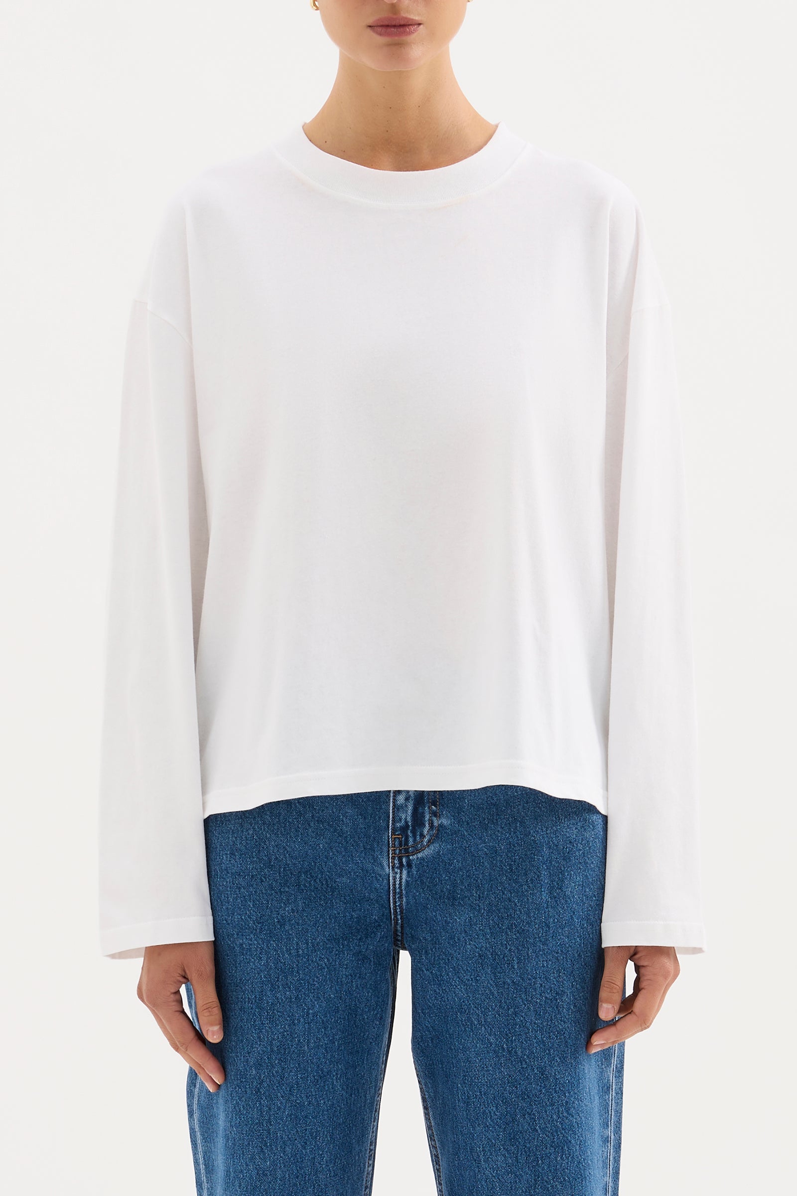 Organic Ls Tee White 