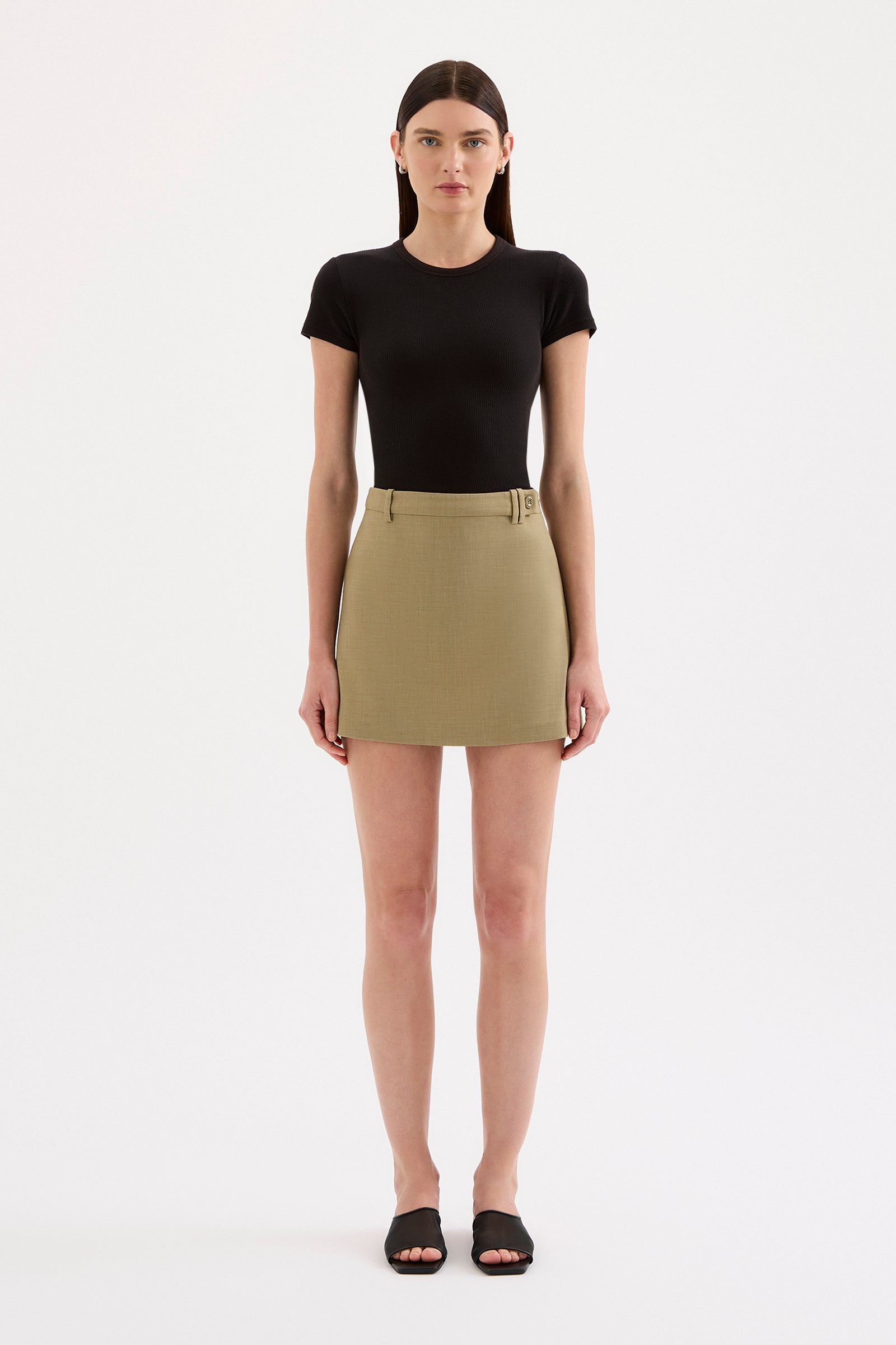 Thea Mini Skirt Moss 