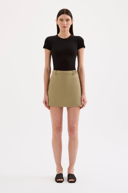 Thea Mini Skirt Moss 
