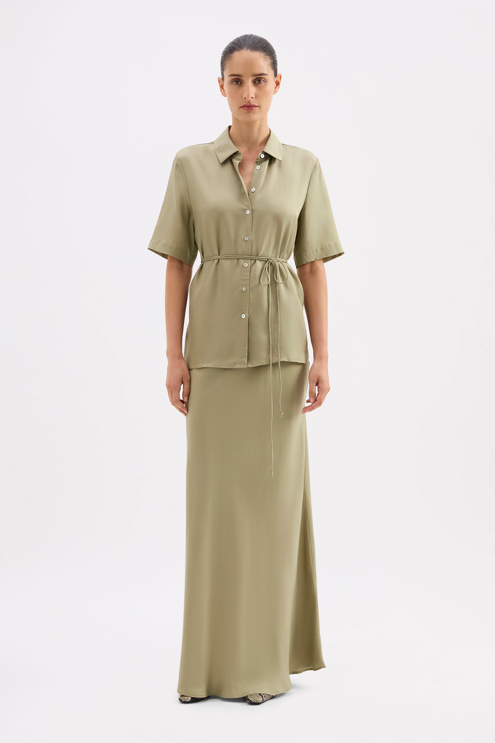 Lawton Tencel Shirt Dusty Sage 