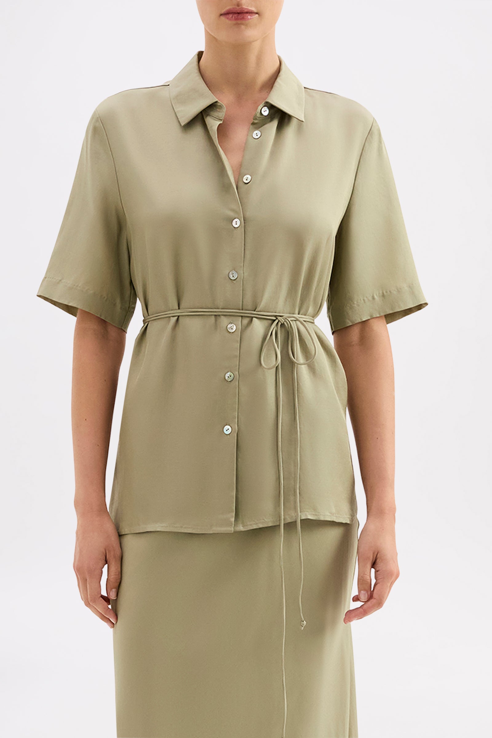Lawton Tencel Shirt Dusty Sage 