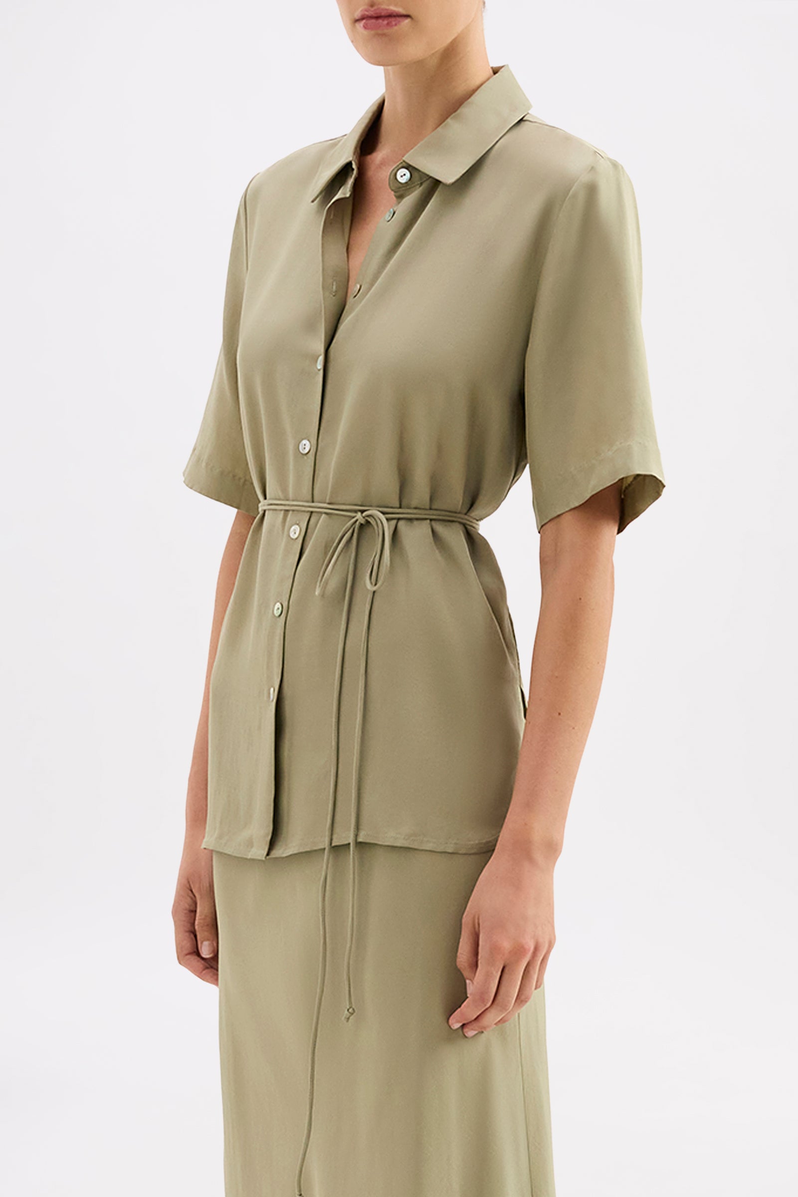 Lawton Tencel Shirt Dusty Sage 