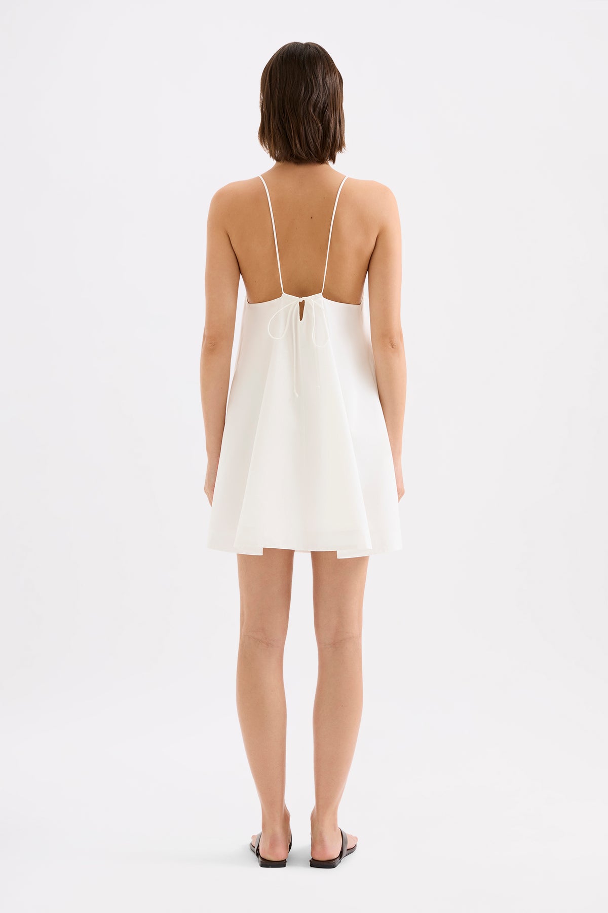 Lia Poplin Mini Dress White 
