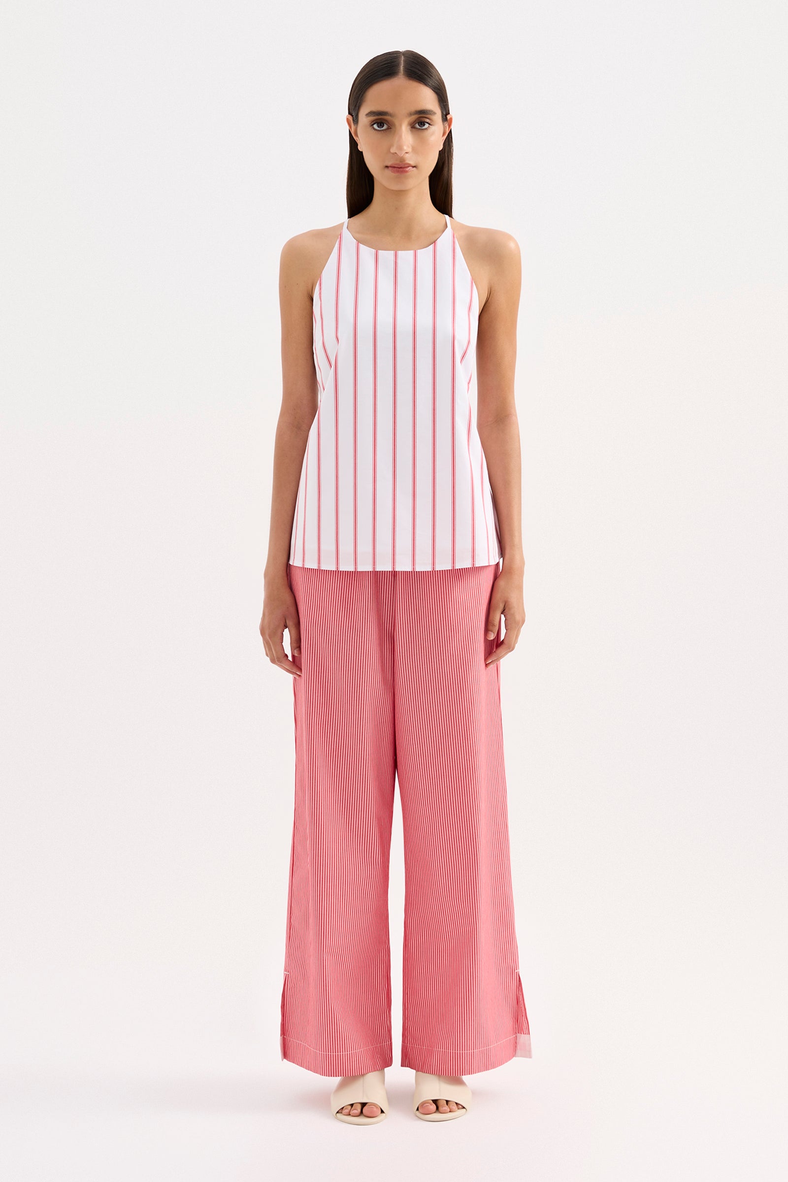 Anouk Stripe Top White Stripe 
