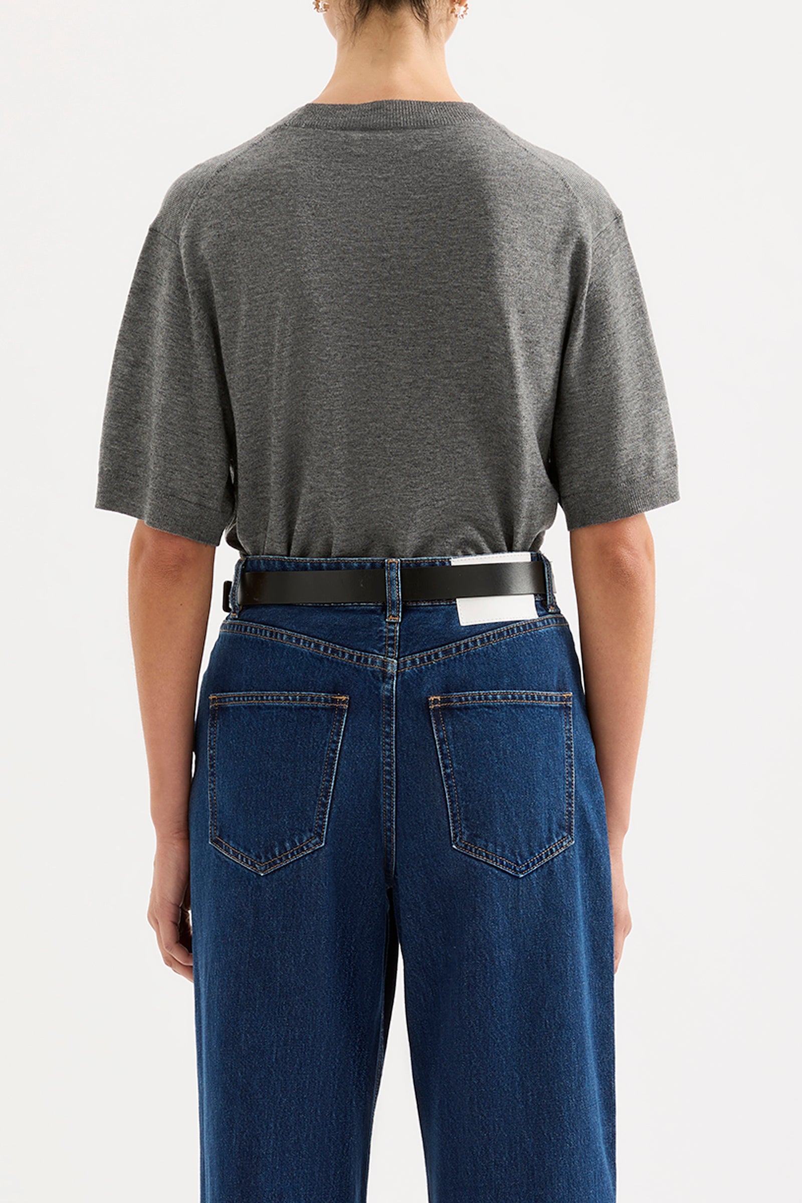 Rae Knit Tee Charcoal 