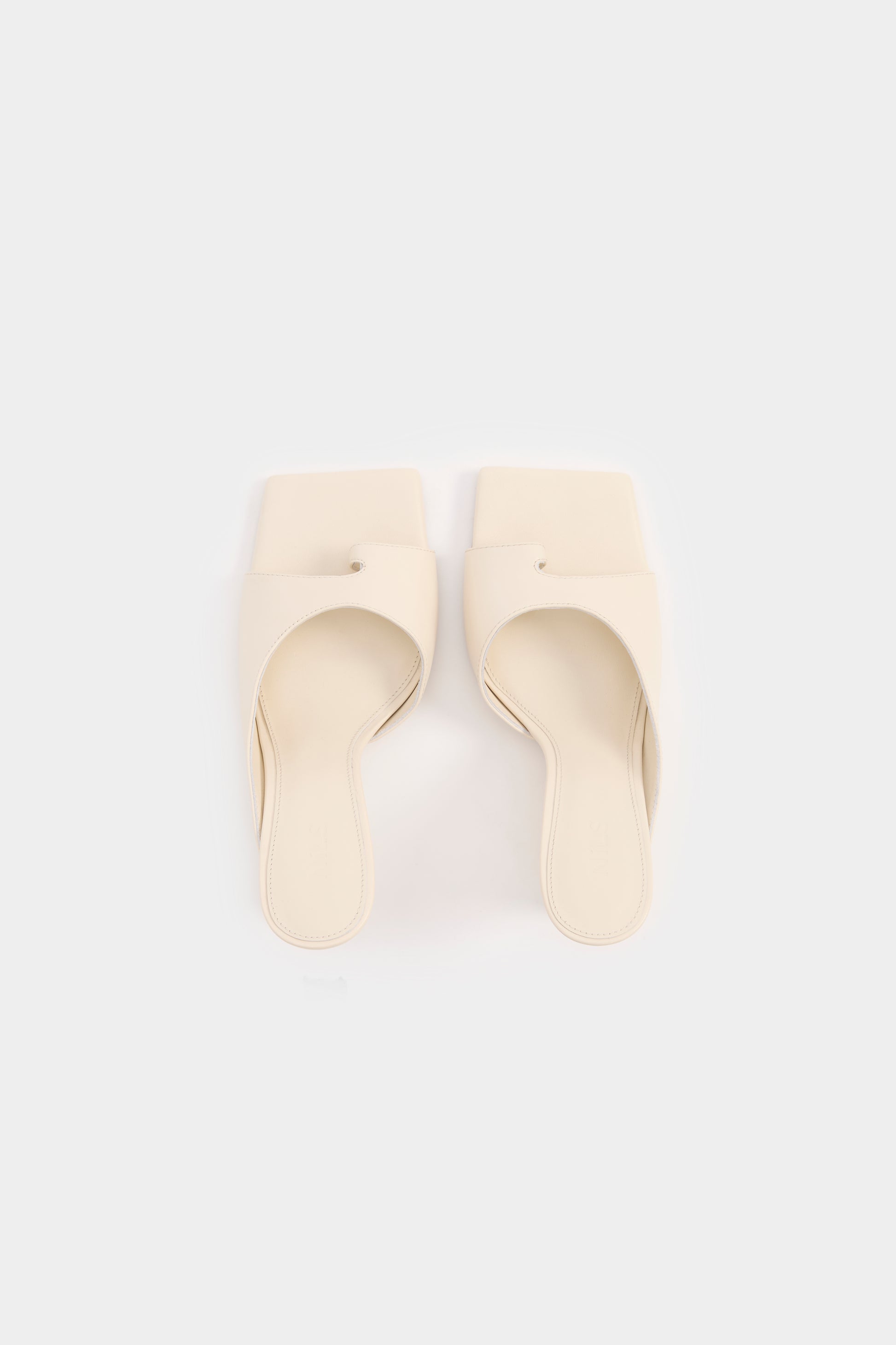 Shiva Leather Wedge Ivory 