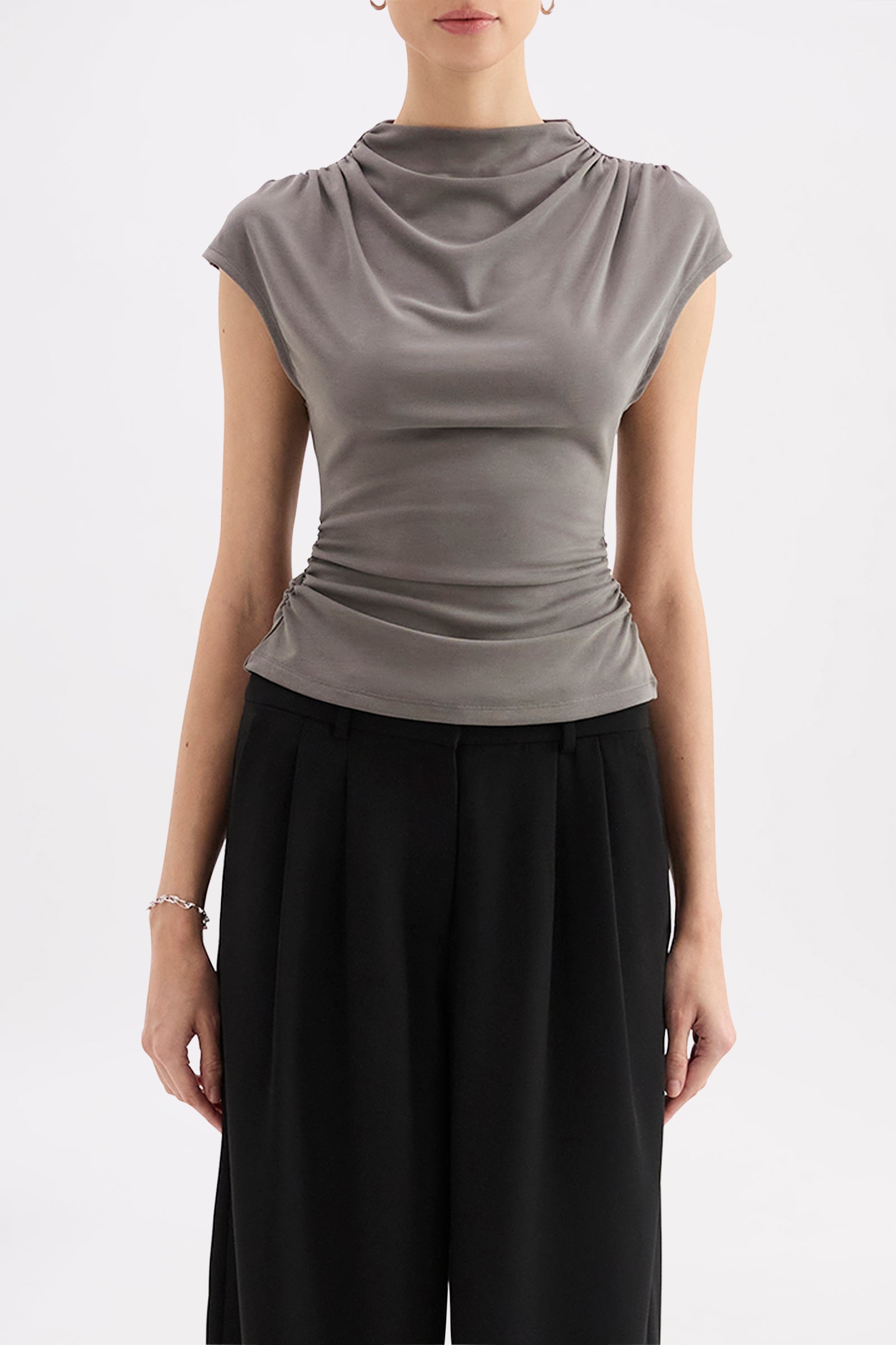 Portia High Neck Top Comet 