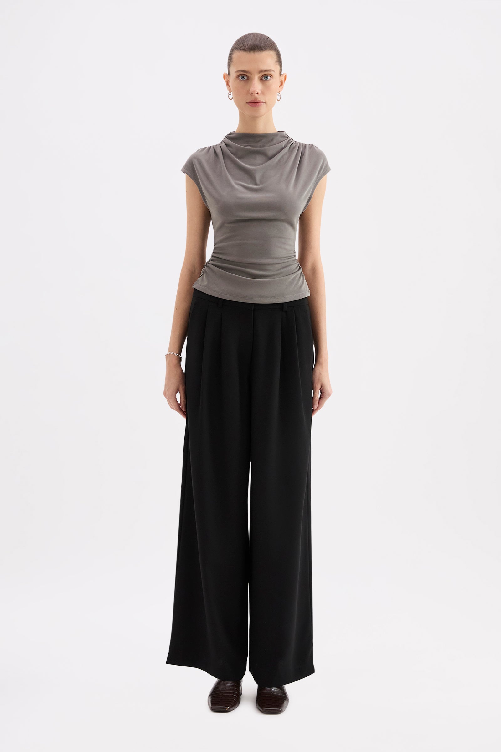 Portia High Neck Top Comet 