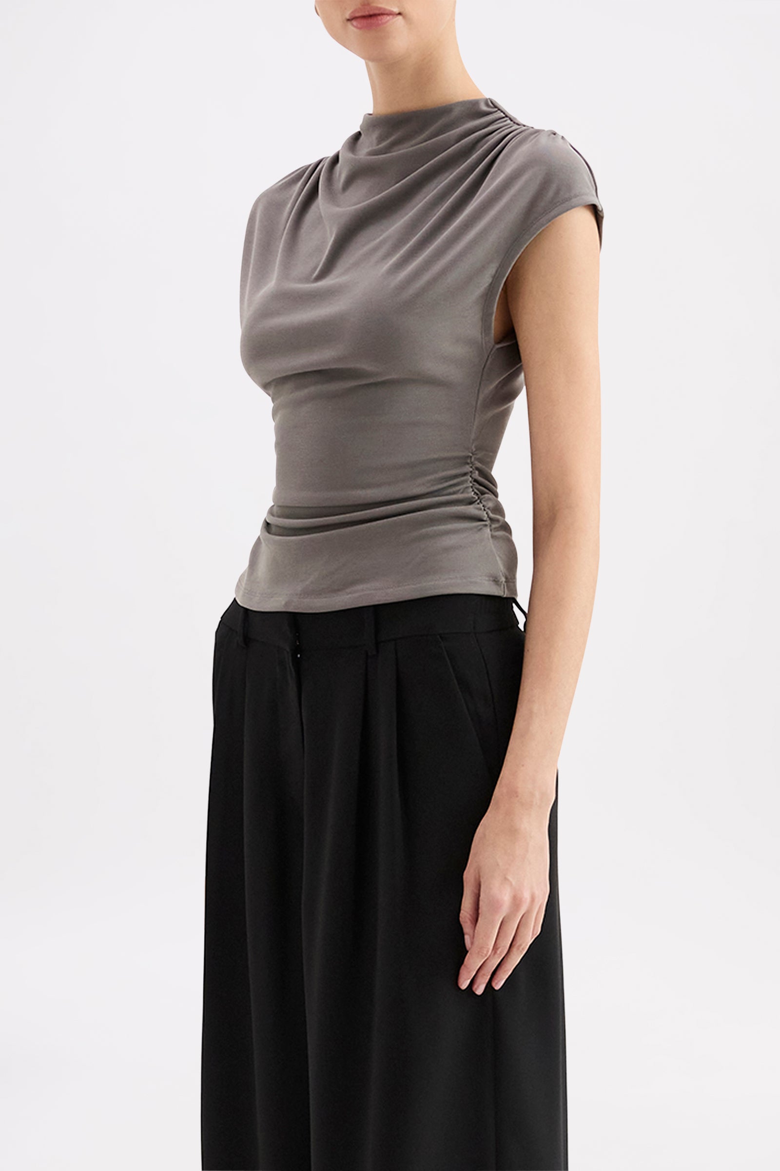 Portia High Neck Top Comet 