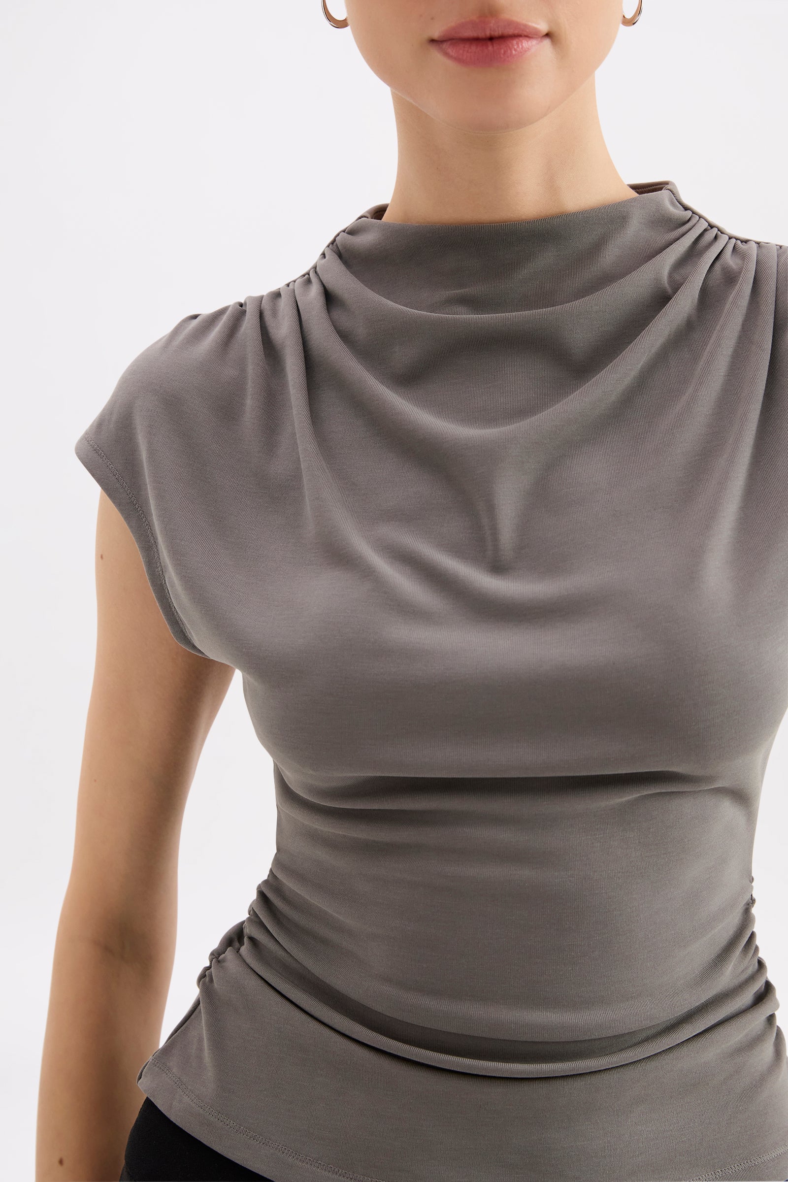 Portia High Neck Top Comet 