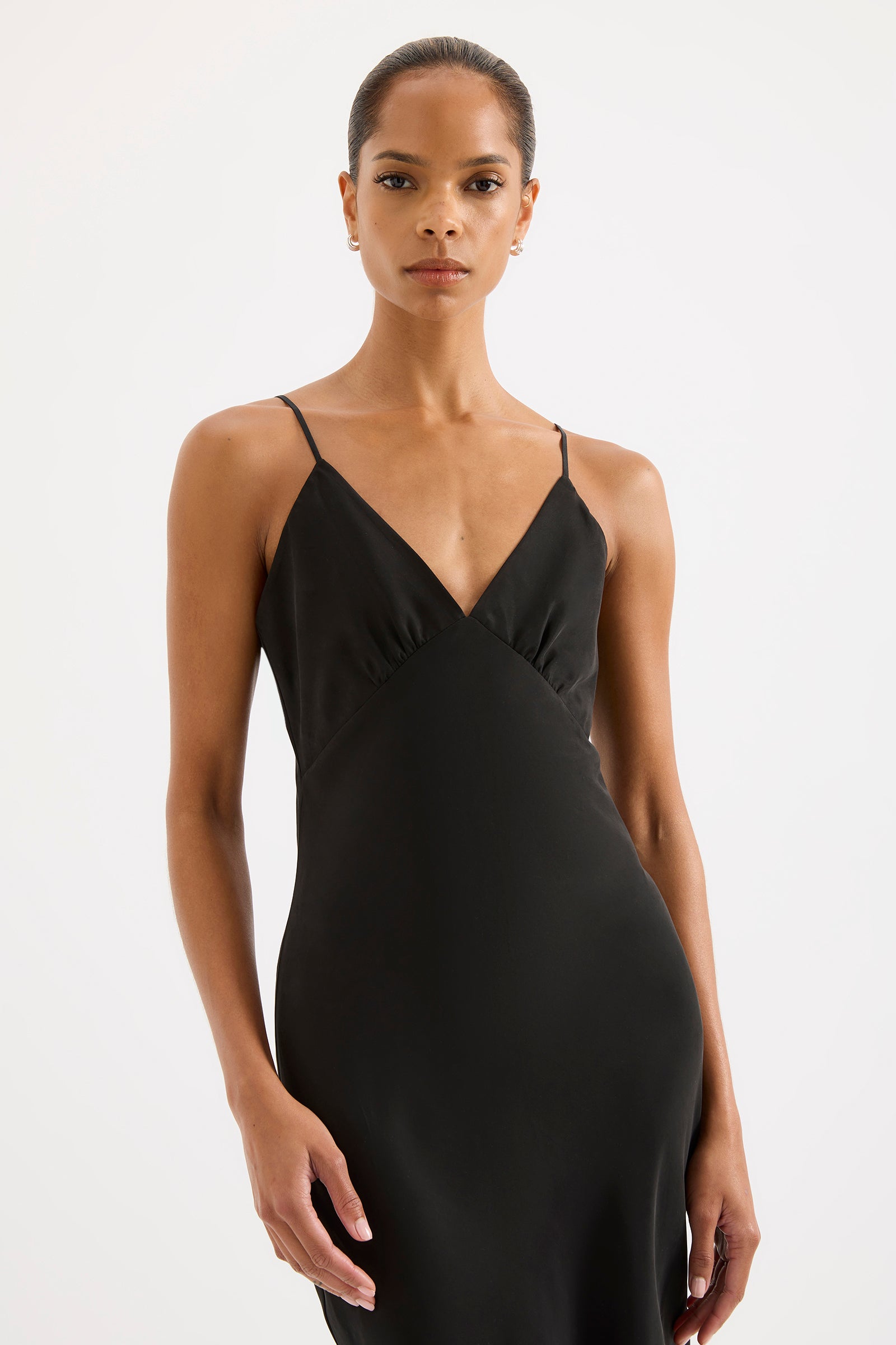 Rika Cupro Slip Dress Black 
