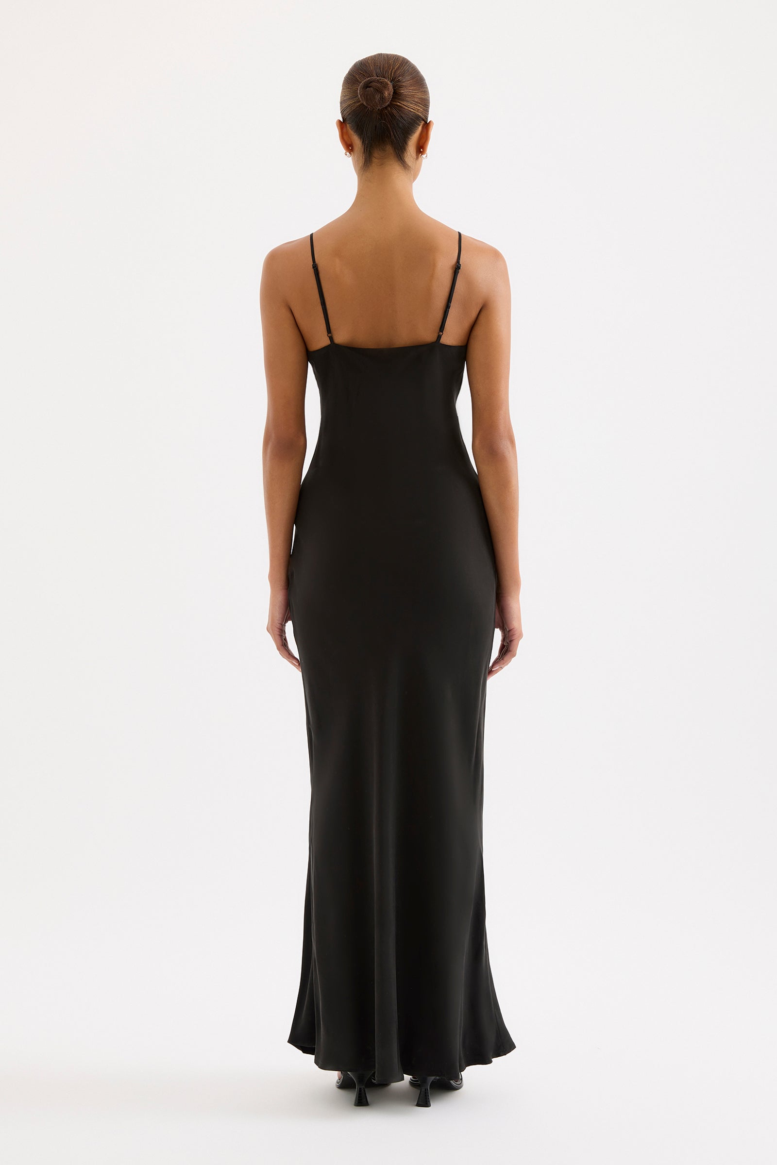 Rika Cupro Slip Dress Black 