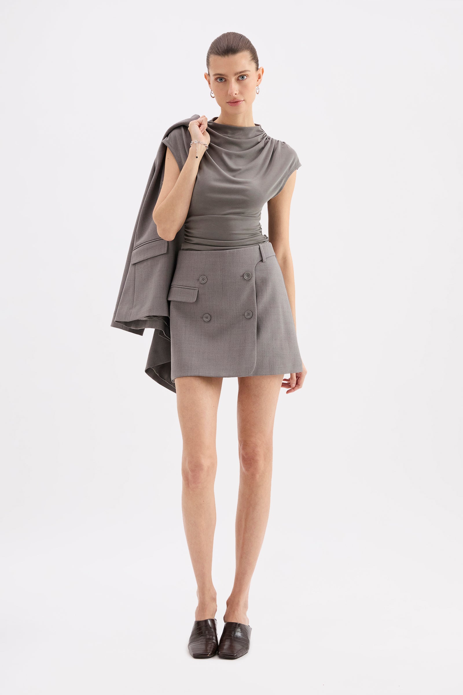 Ilora Mini Skirt Pewter 