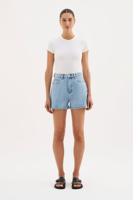 Organic Rib Ss Tee White 