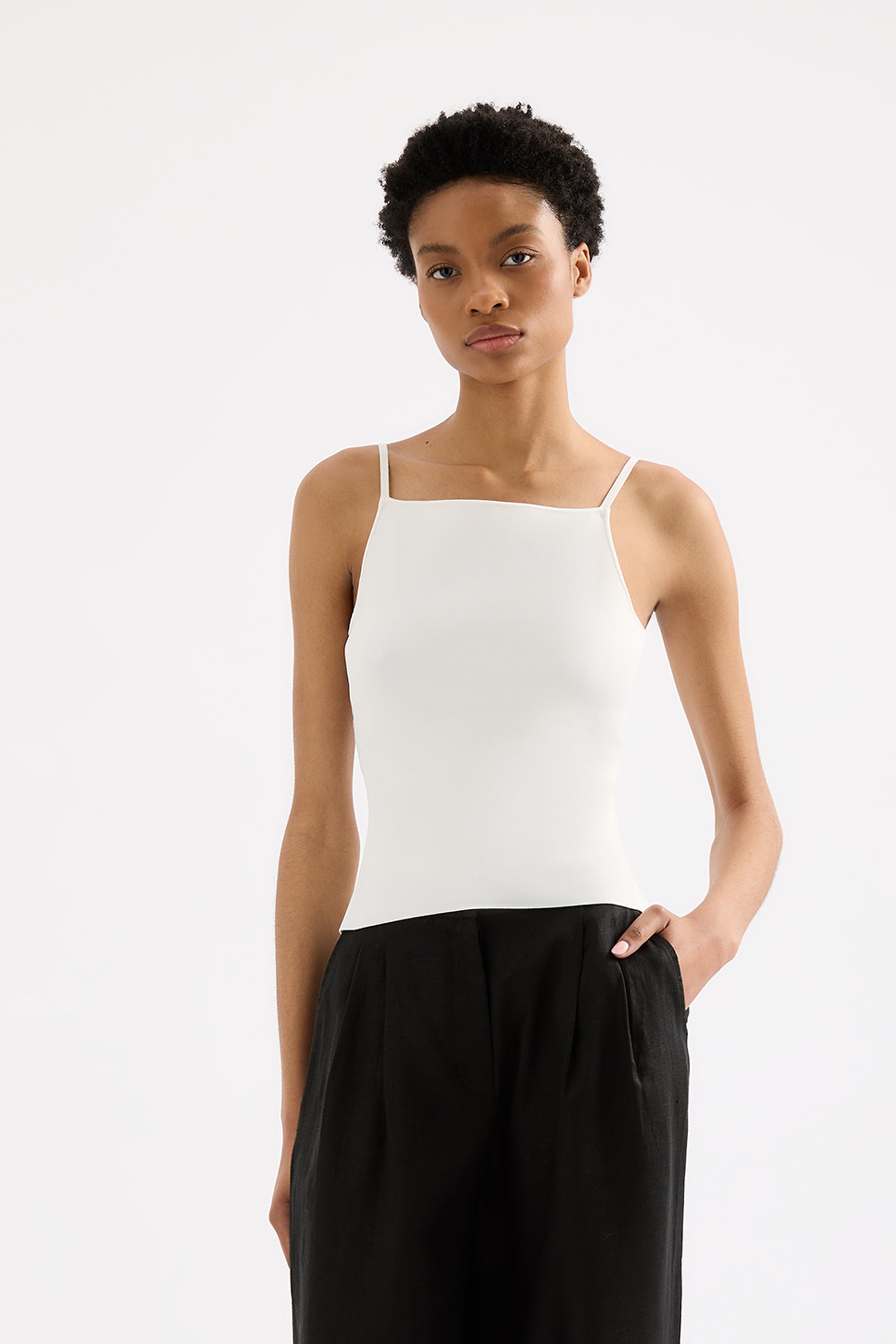 Amory Knit Cami Salt 