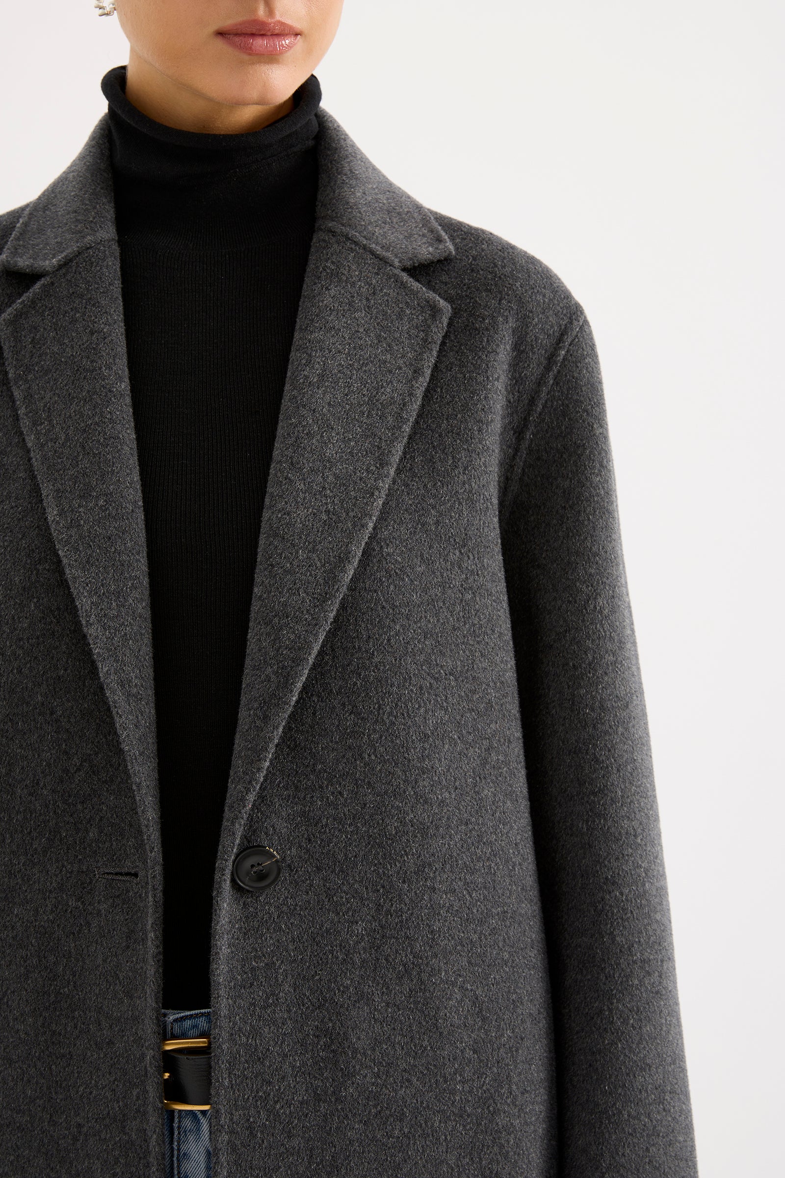 Riley Wool Coat Charcoal 