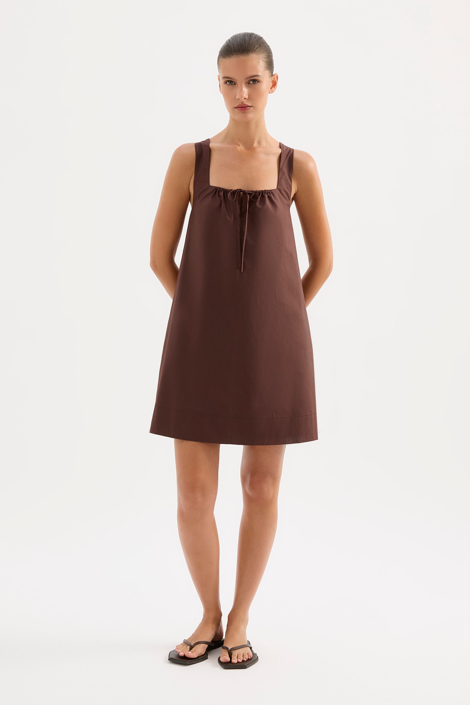 Alexis Mini Dress Chocolate 