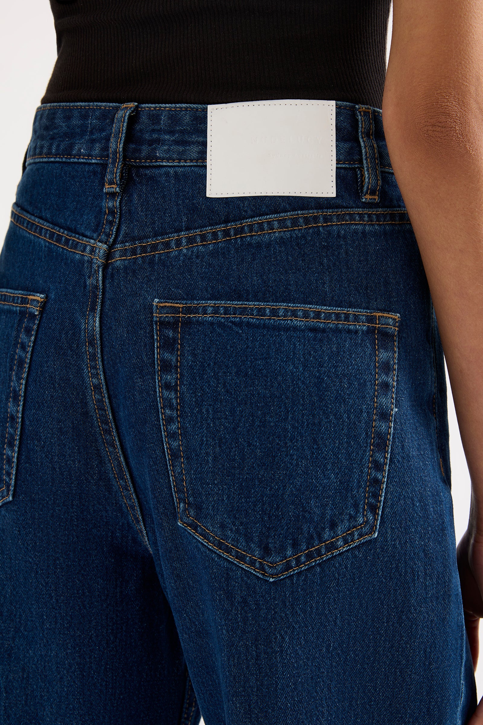 Organic Relaxed Leg Jean Force Blue 