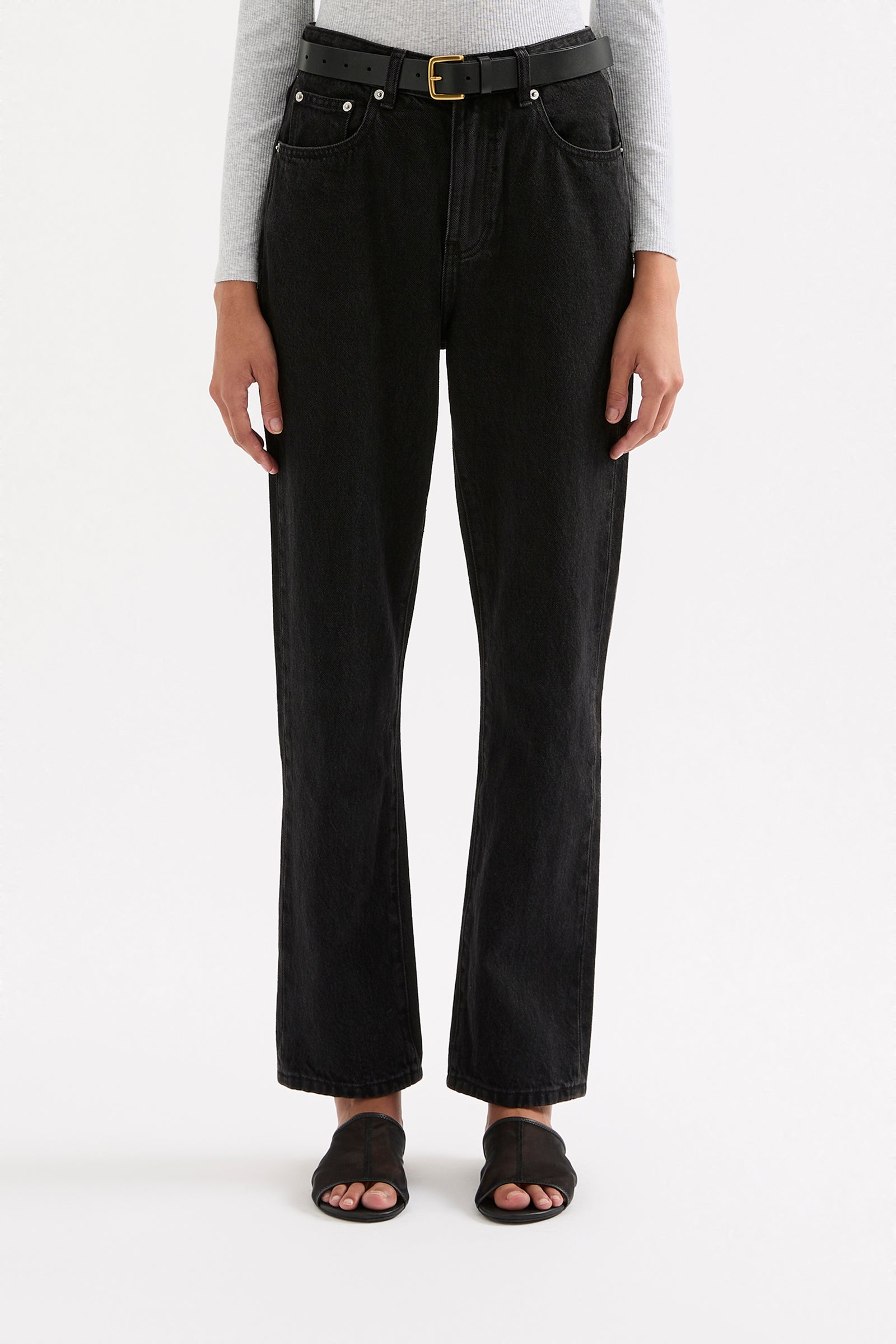 Organic Straight Leg Jean Vintage Black 
