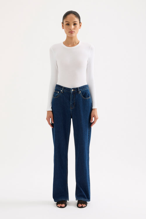 ORGANIC SPLIT HEM JEAN
