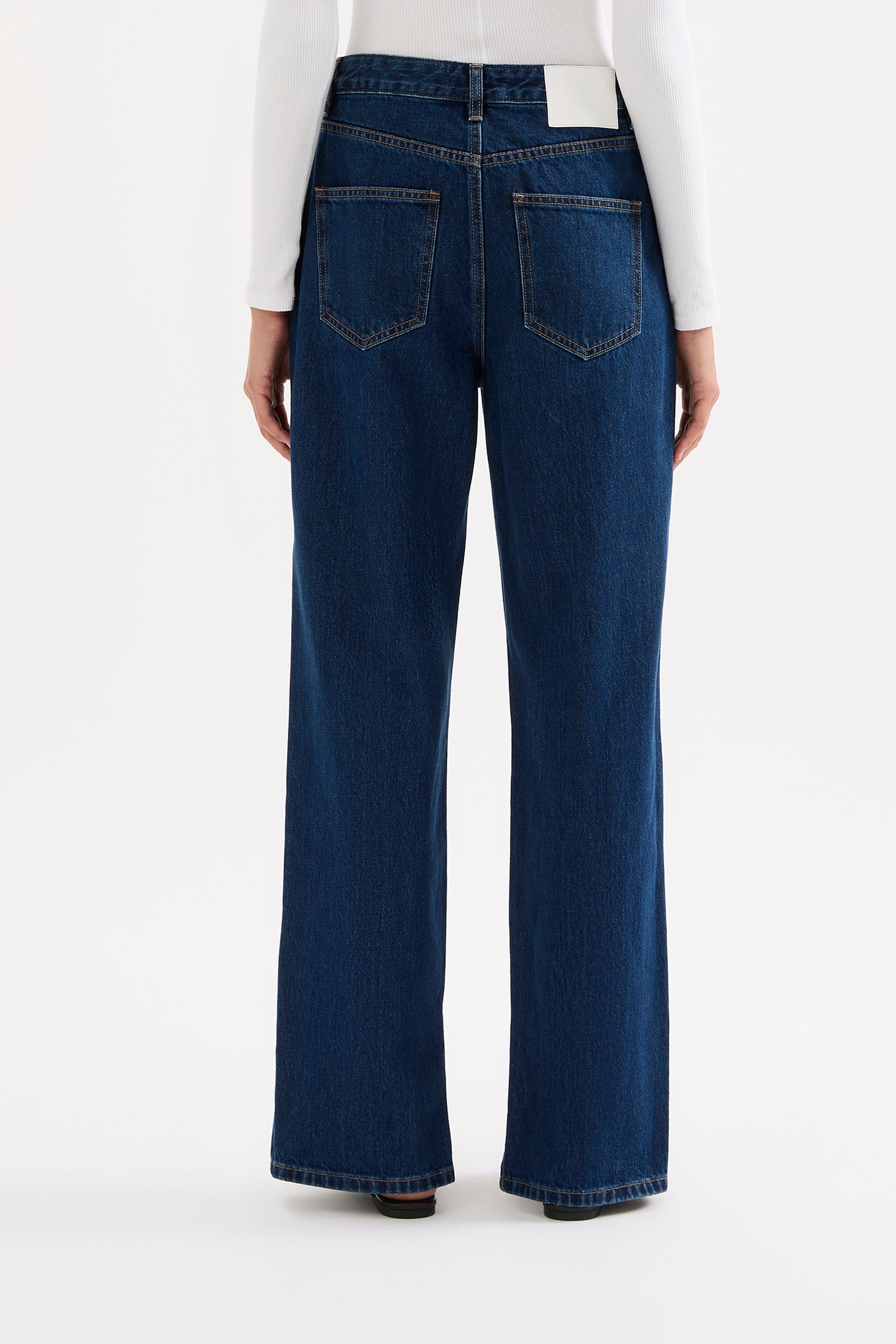 Organic Split Hem Jean Force Blue 