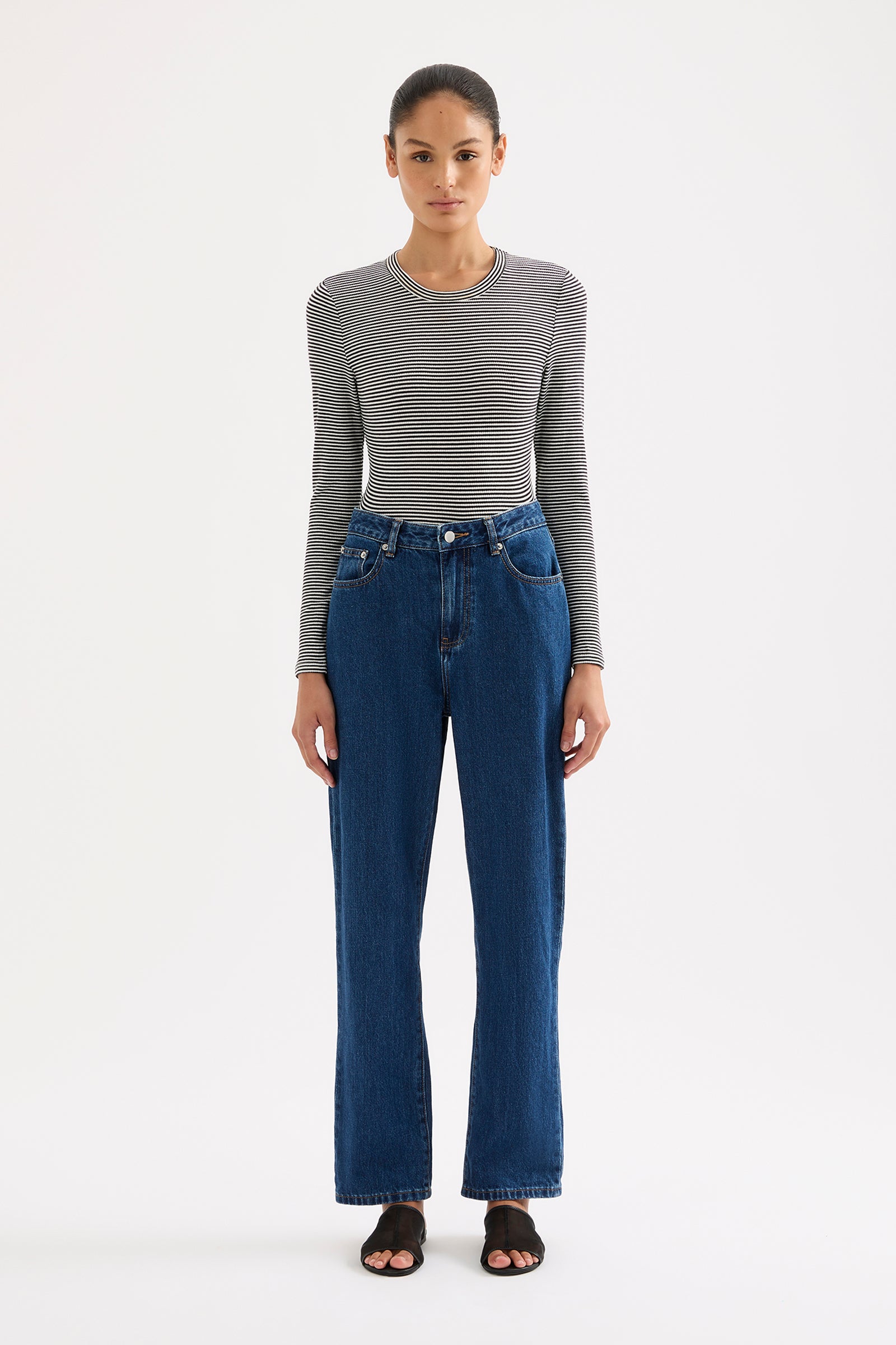 Organic Straight Leg Jean Force Blue 
