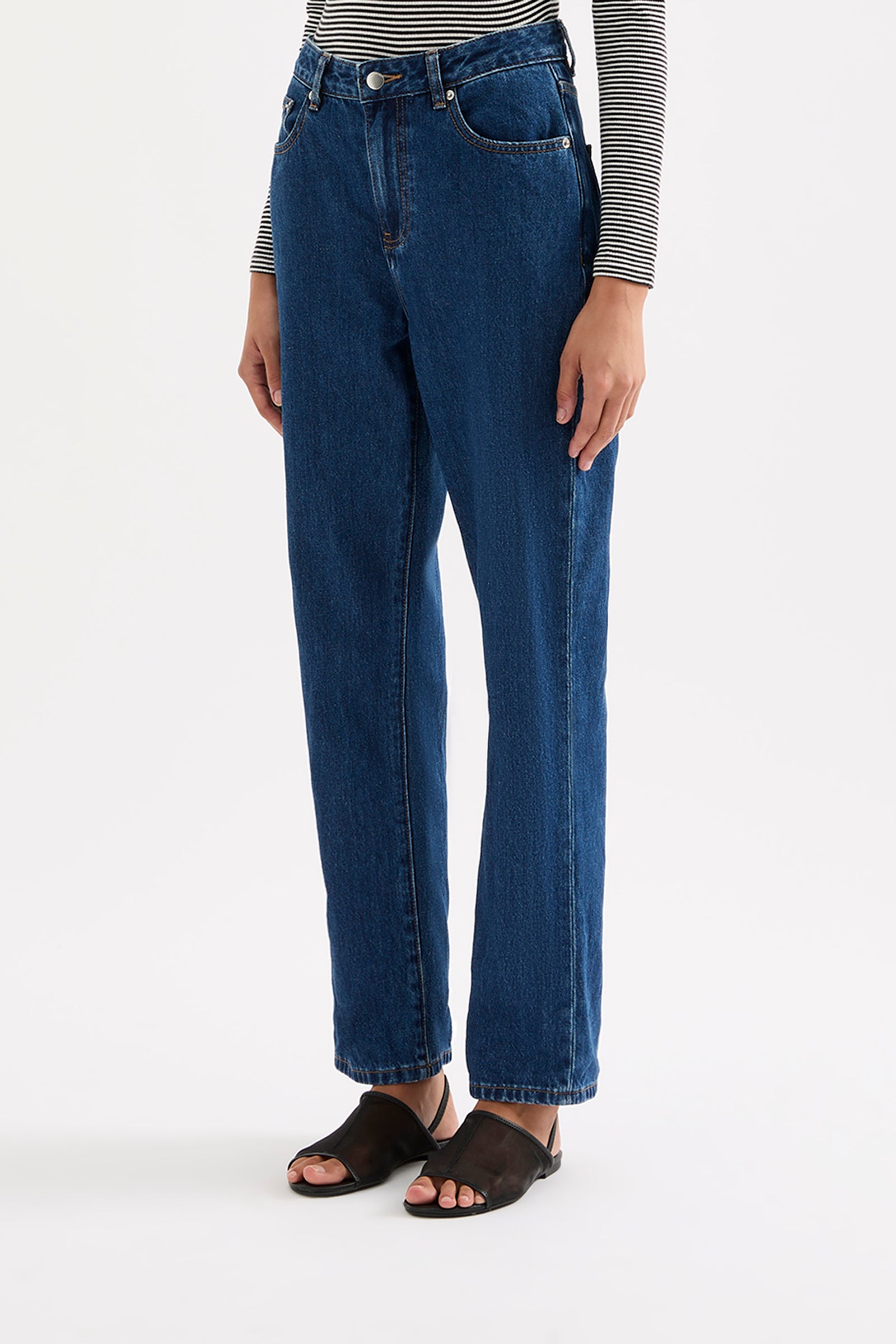 Organic Straight Leg Jean Force Blue 