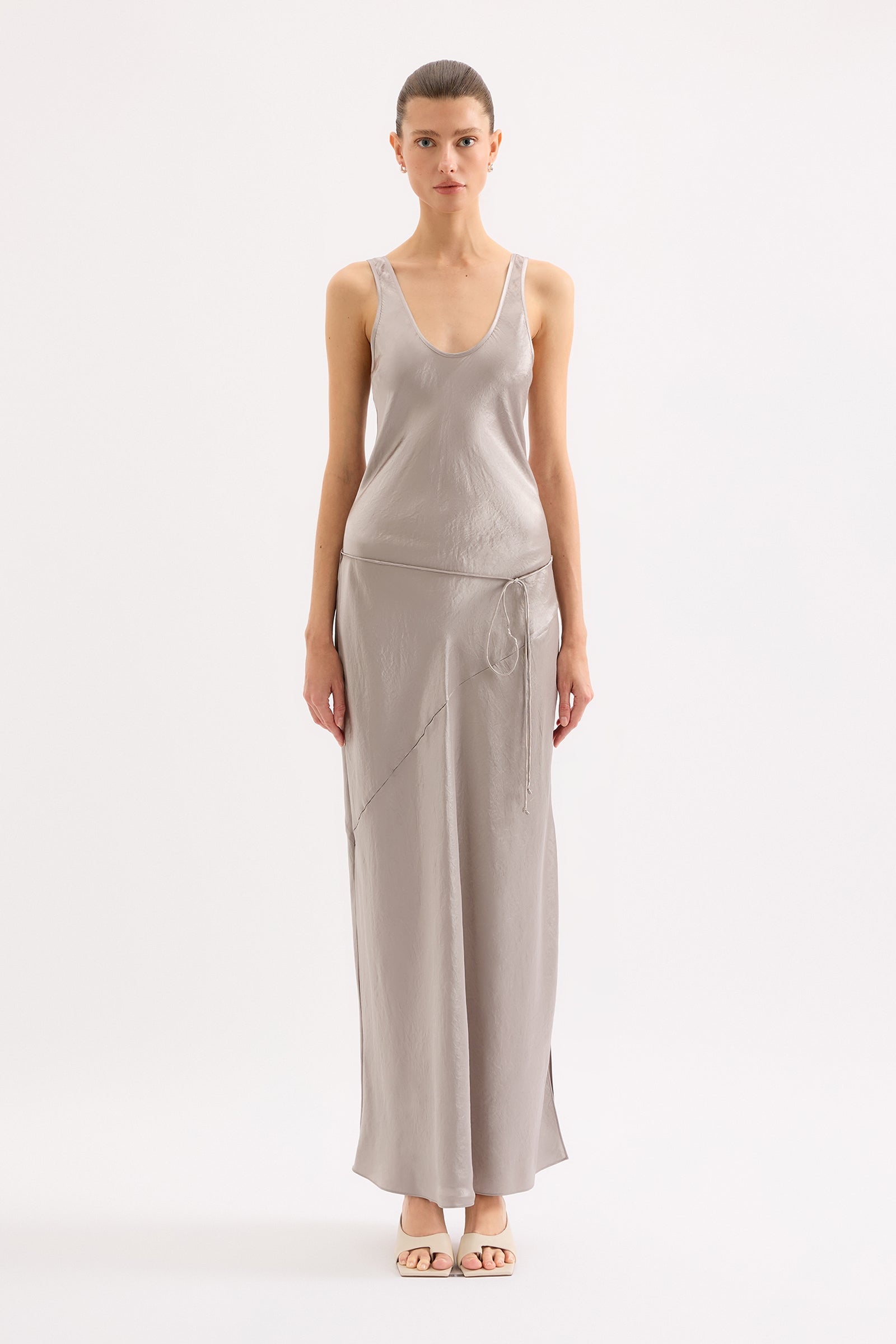 Allegra Slip Dress Silver 
