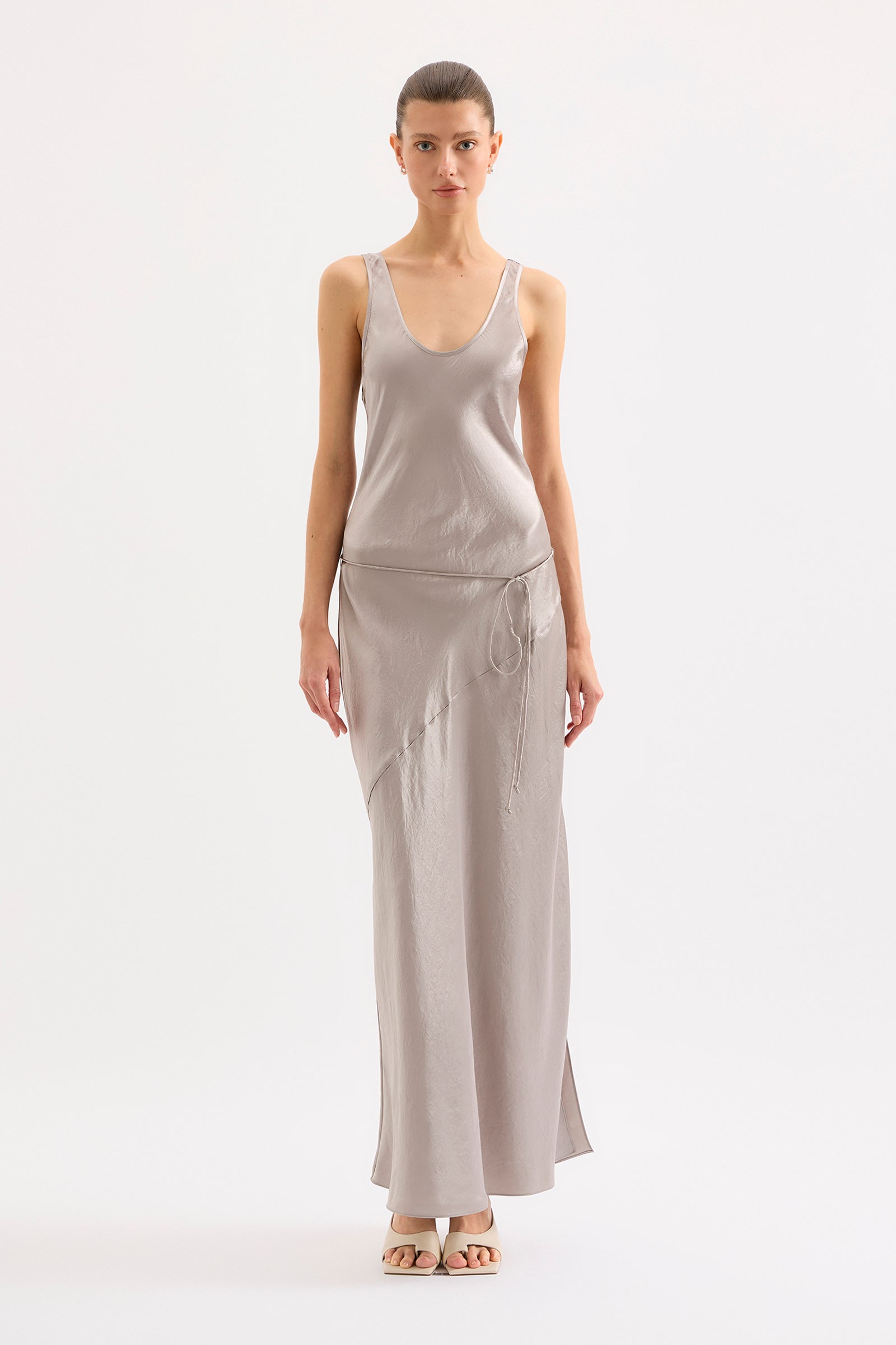 Allegra Slip Dress Silver 