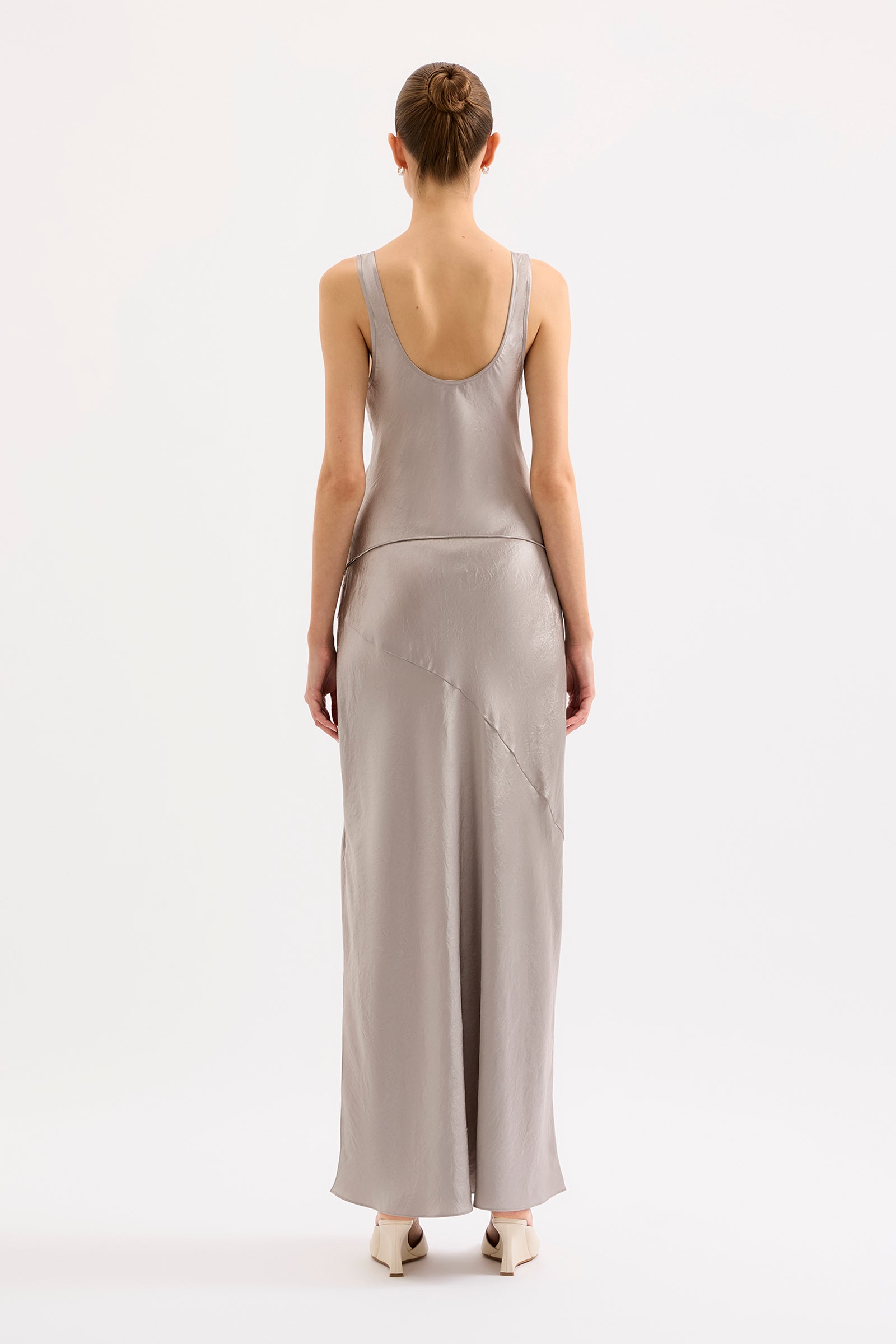 Allegra Slip Dress Silver 