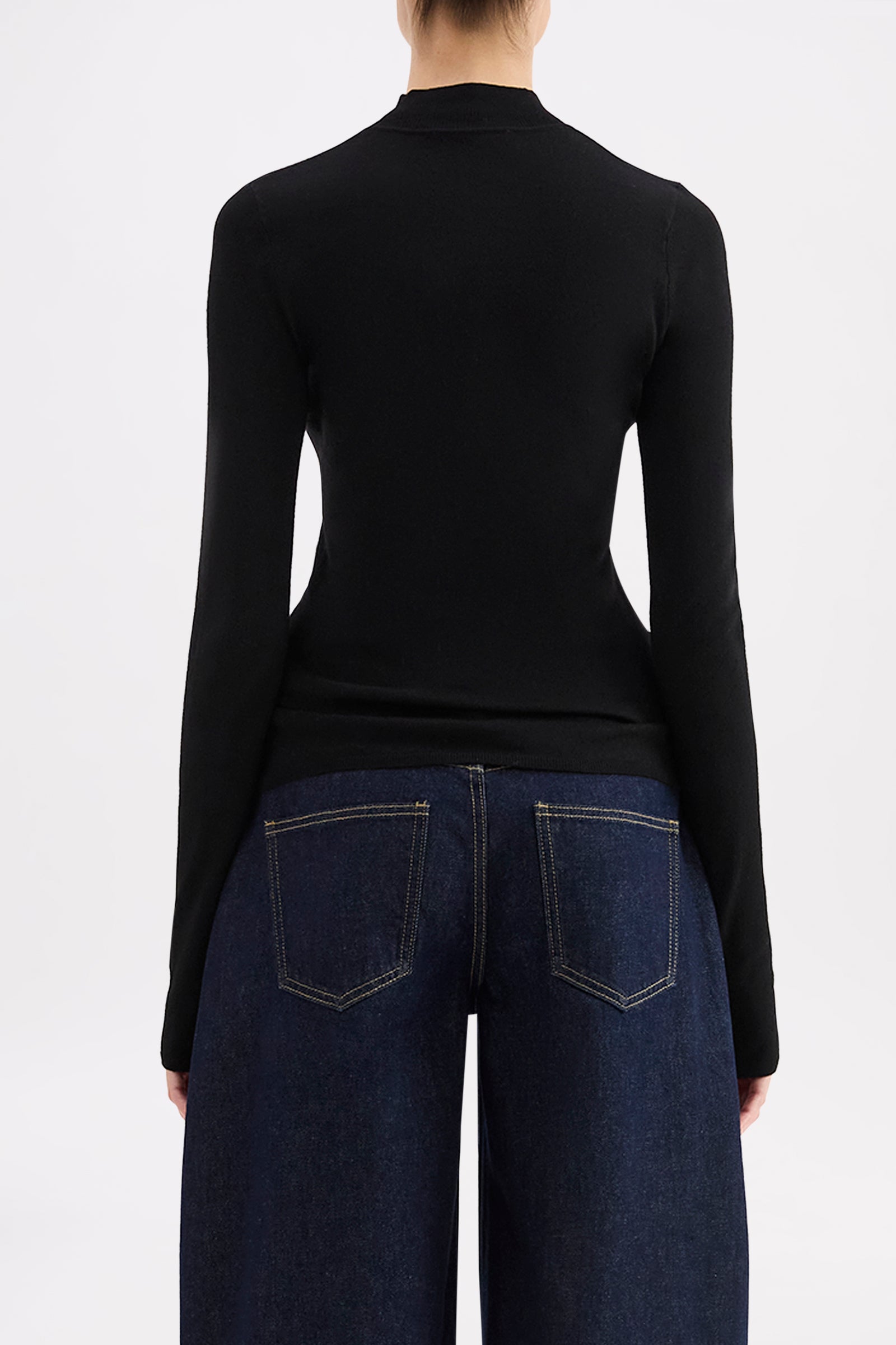 Sibel Classic Turtleneck Knit Black 