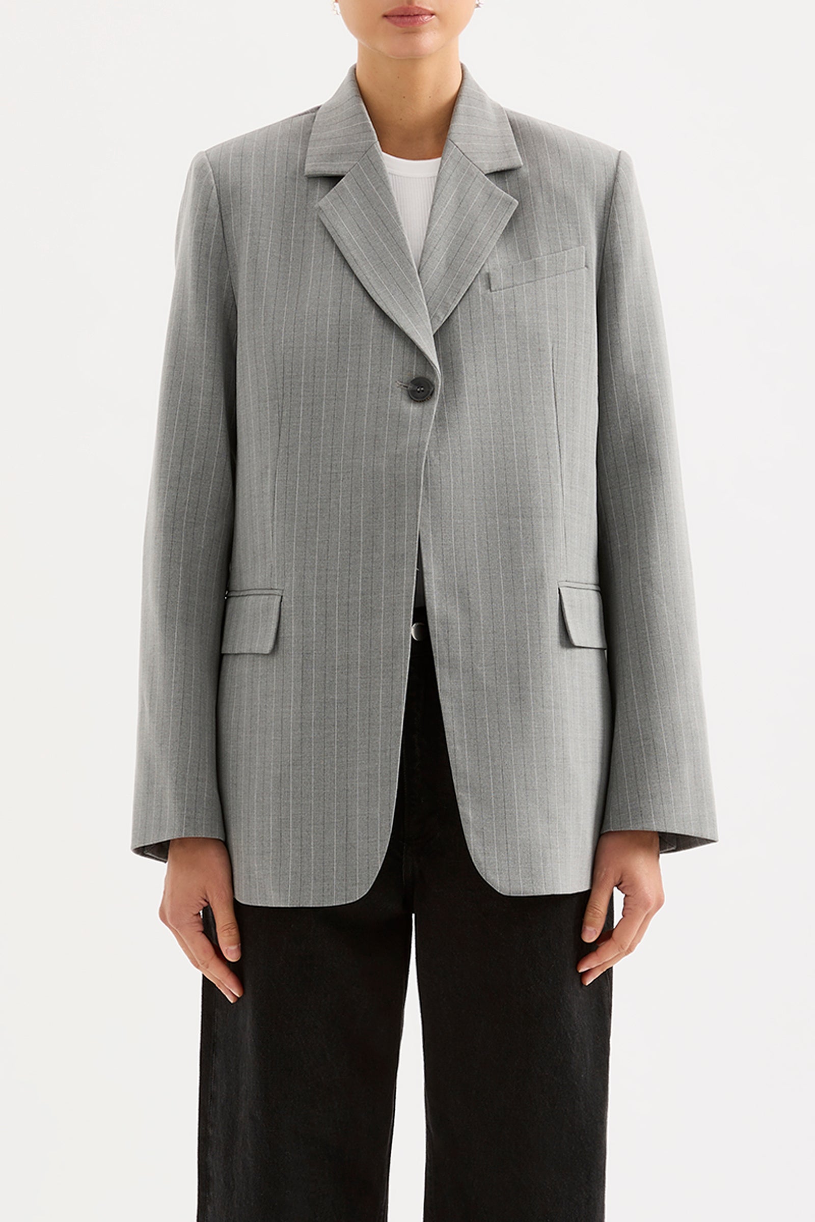 Cilia Blazer Steel Stripe 