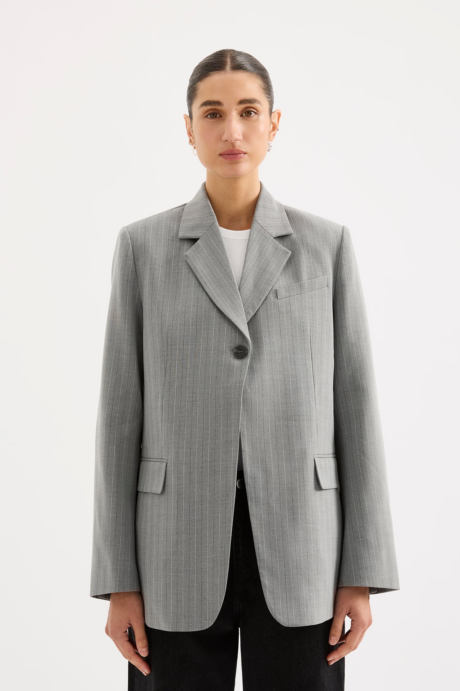 Cilia Blazer Steel Stripe 