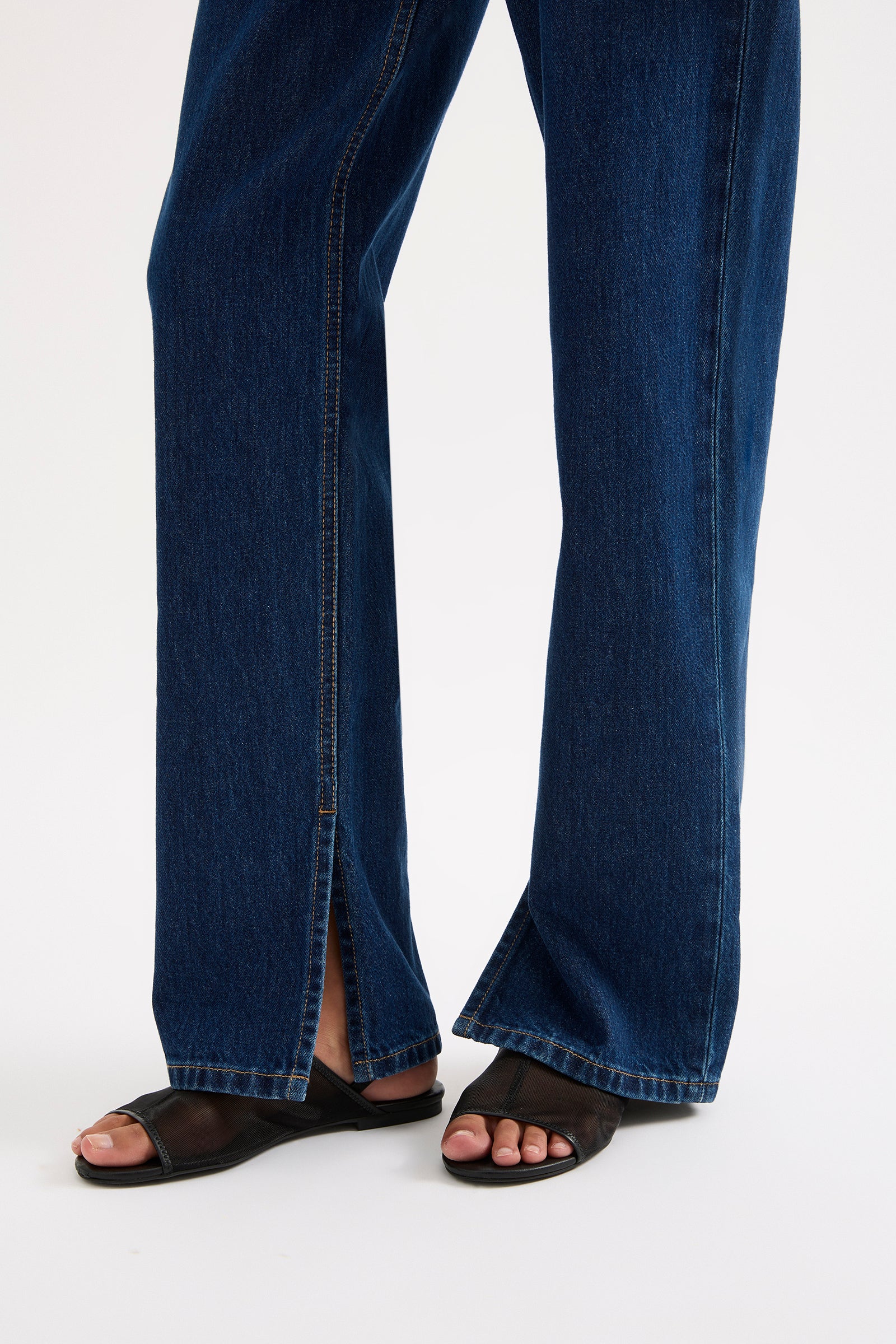 Organic Split Hem Jean Force Blue 