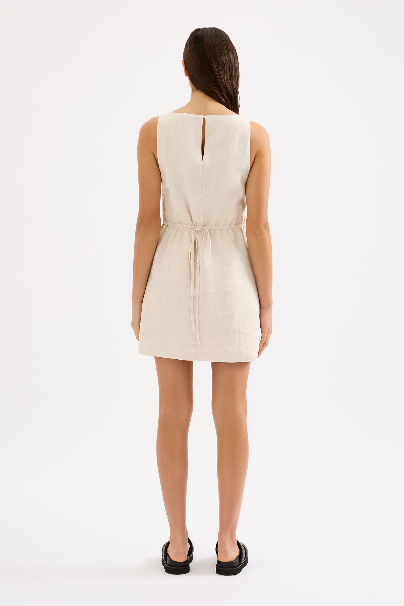 Shop Aliya Linen Mini Dress | Nude Lucy Shop Aliya Linen Mini Dress | Nude Lucy