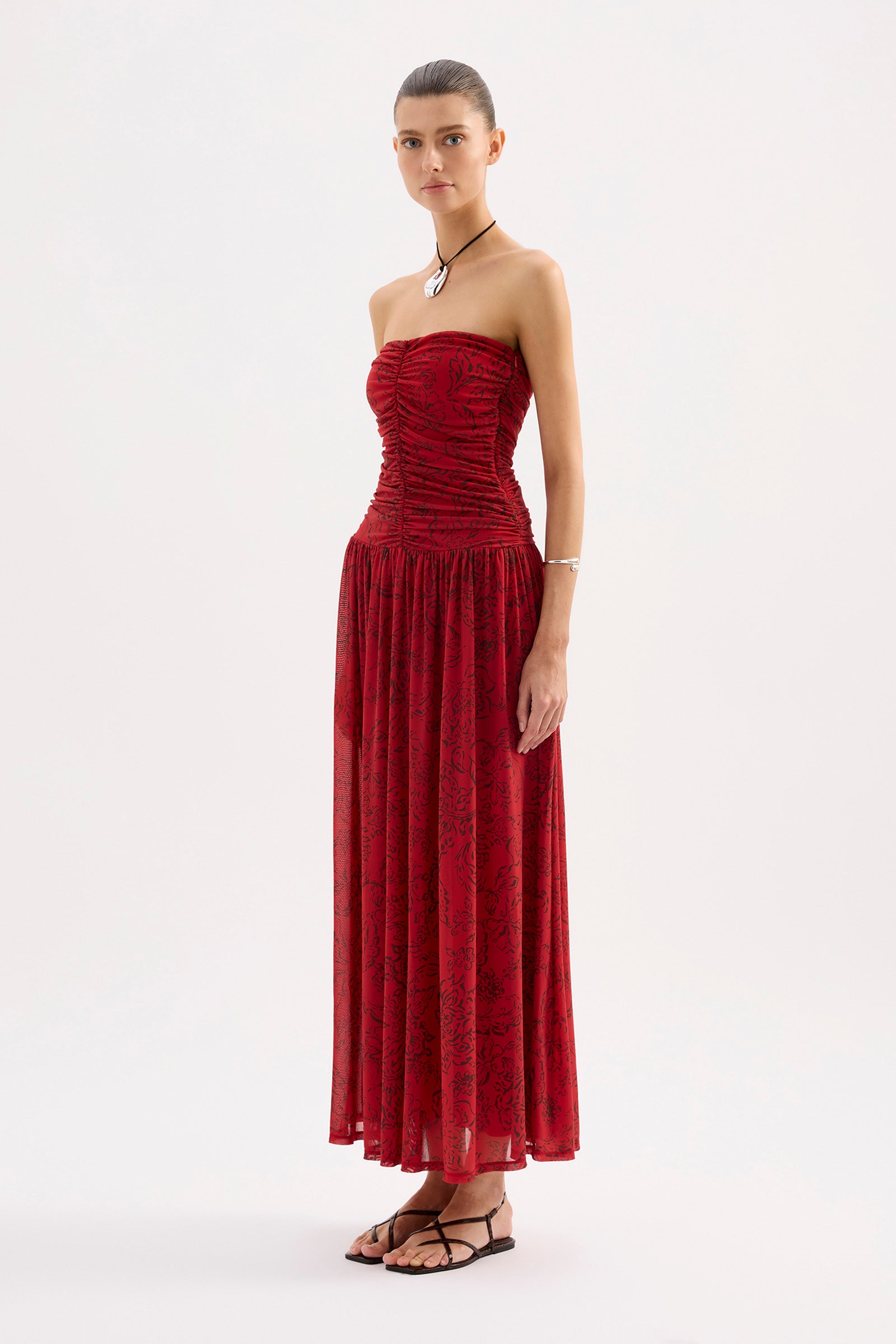 Saffron Strapless Maxi Dress Saffron 